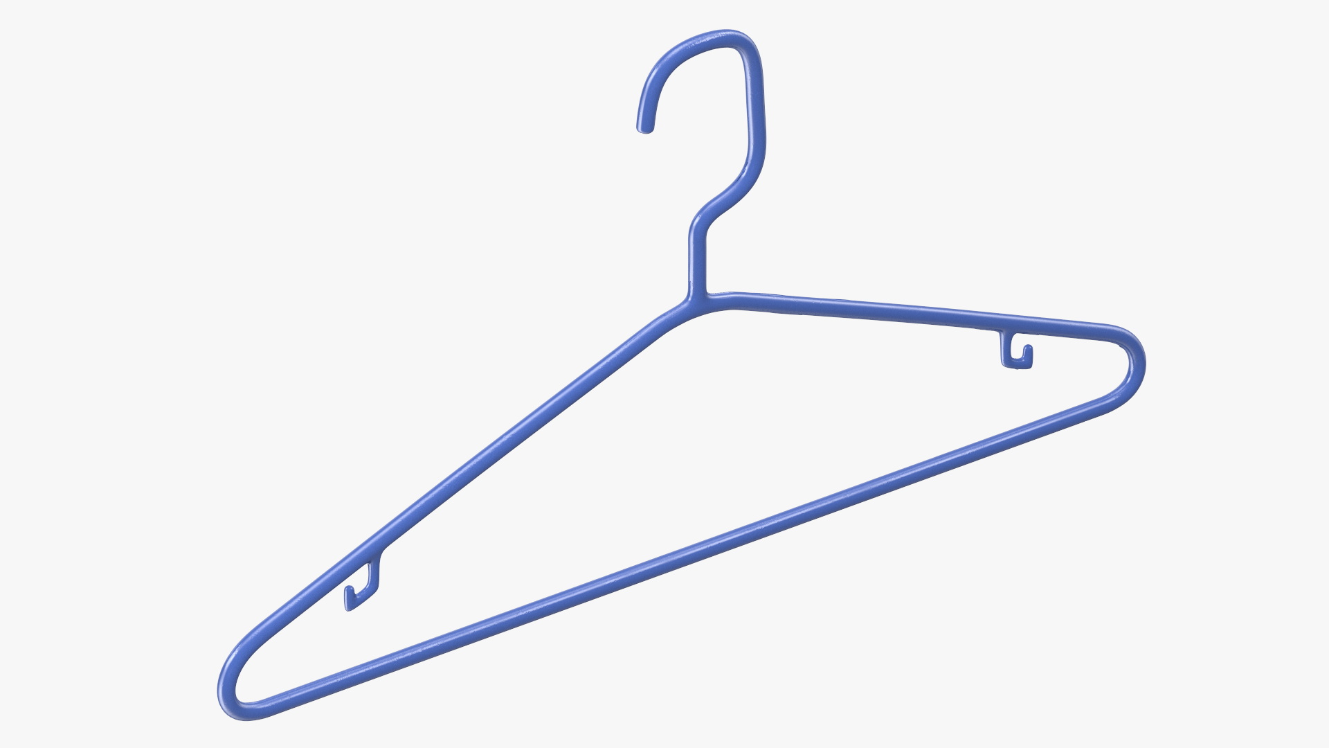 3D model Plastic Tubular Hanger for Wardrobe Blue