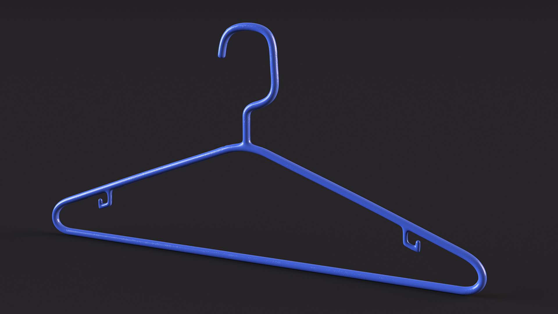 3D model Plastic Tubular Hanger for Wardrobe Blue