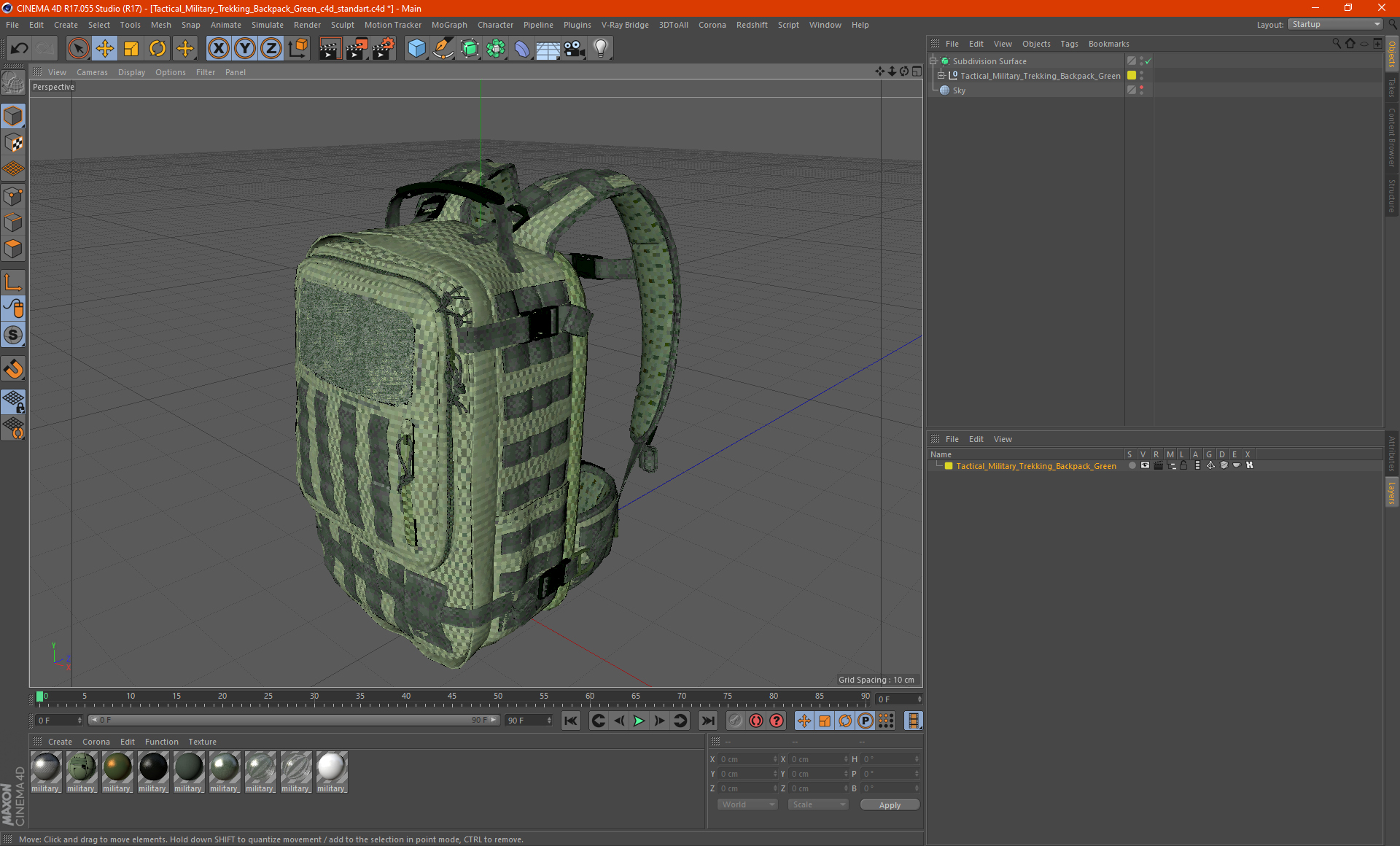 3D Tactical Military Trekking Backpack Green