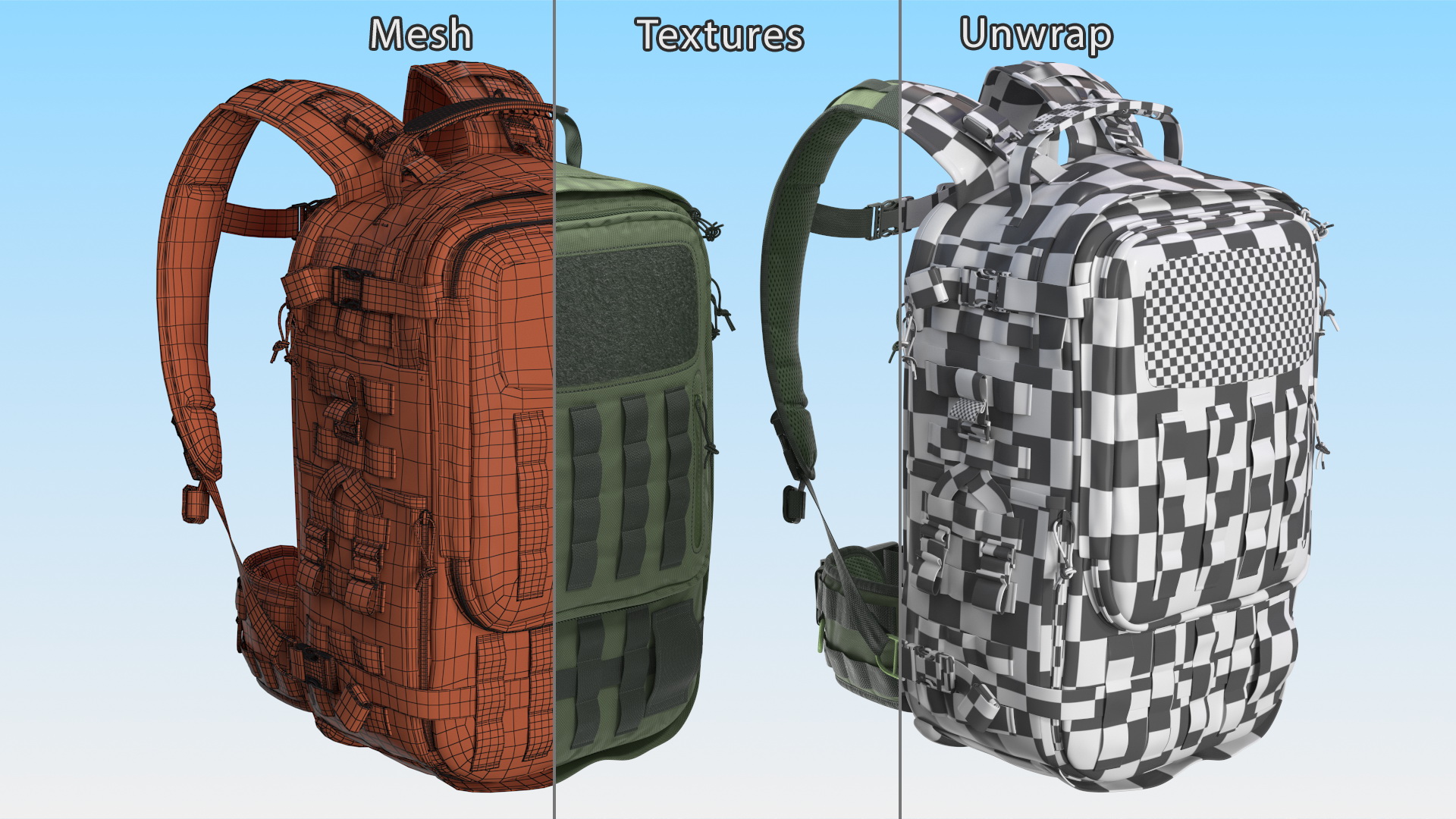 3D Tactical Military Trekking Backpack Green