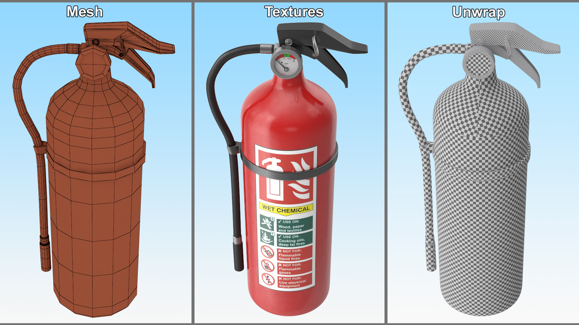 3D Chemical Fire Extinguisher
