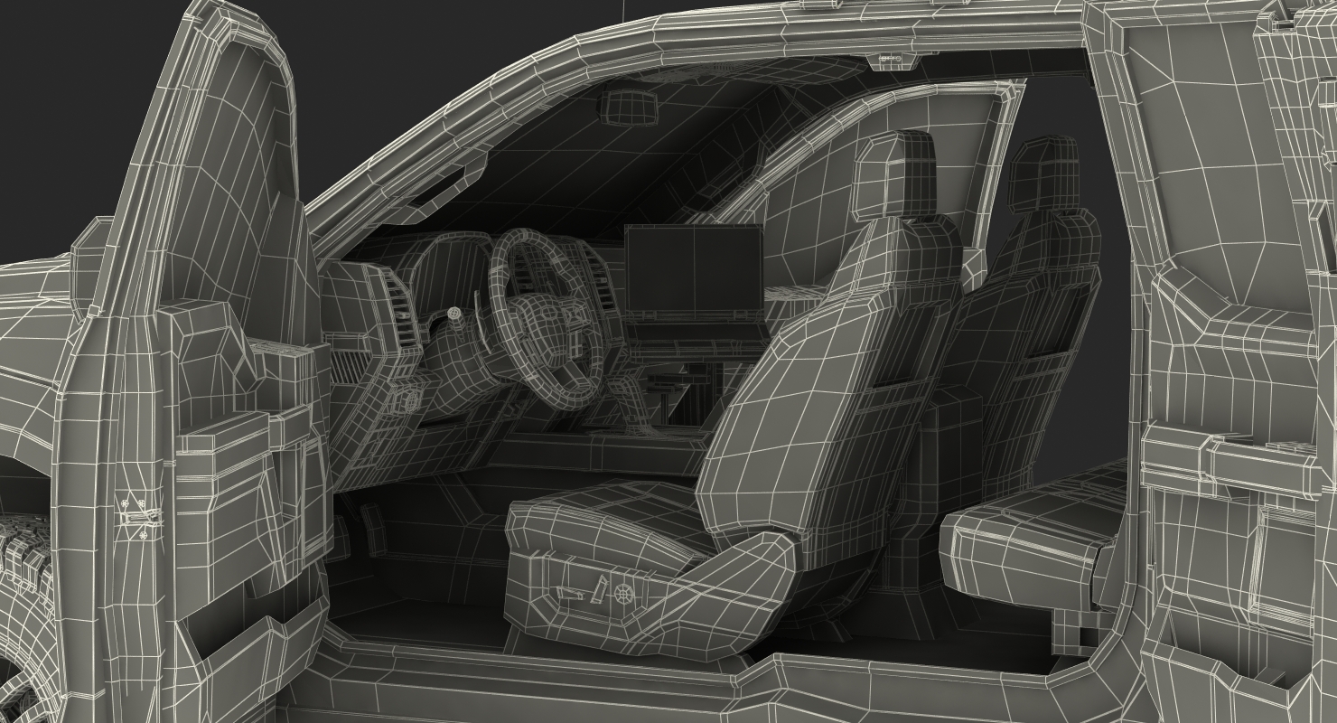 Ford F150 Raptor Police Interceptor Unit Rigged 3D