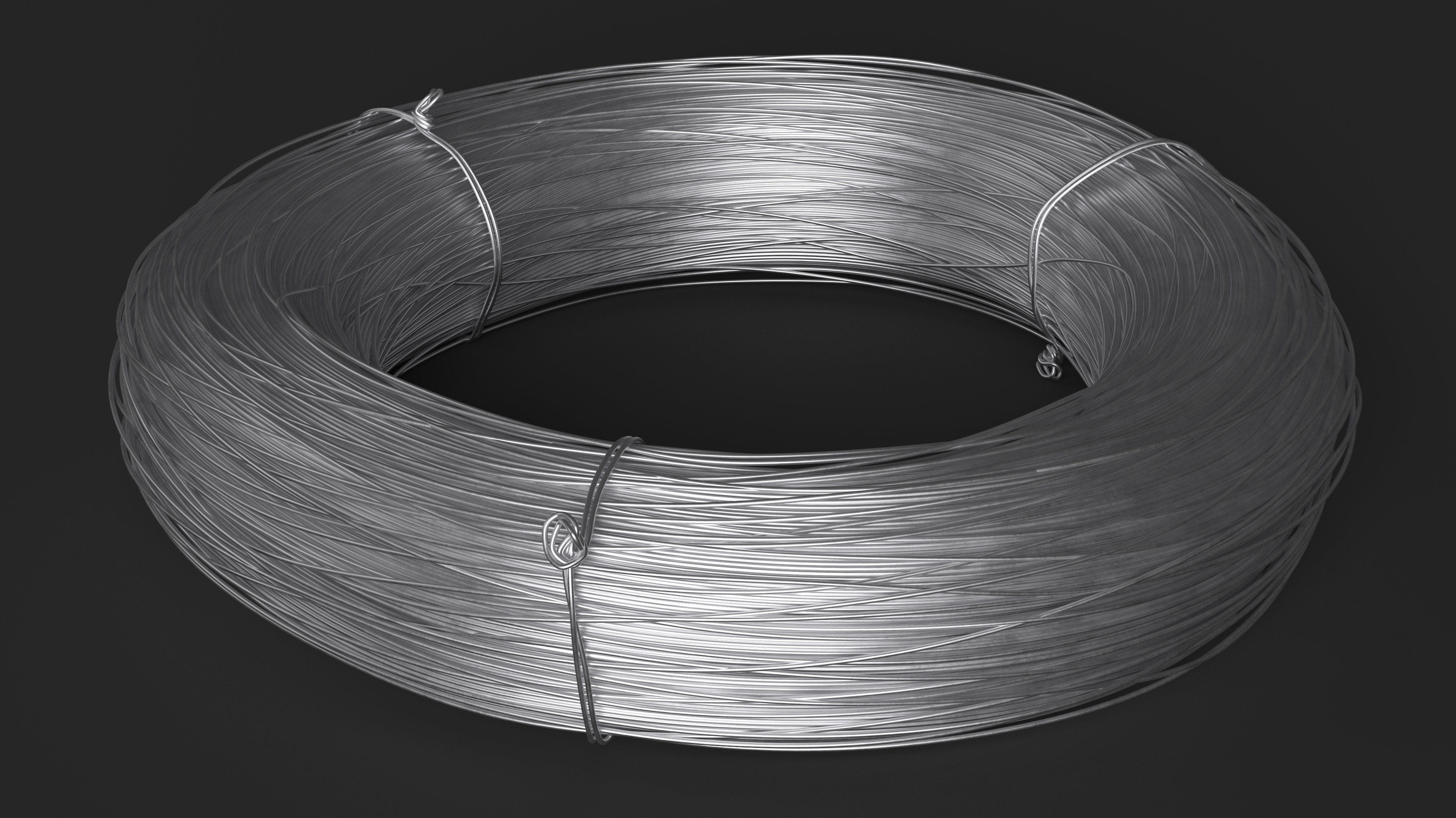 Aluminium Wire Coil 3D model
