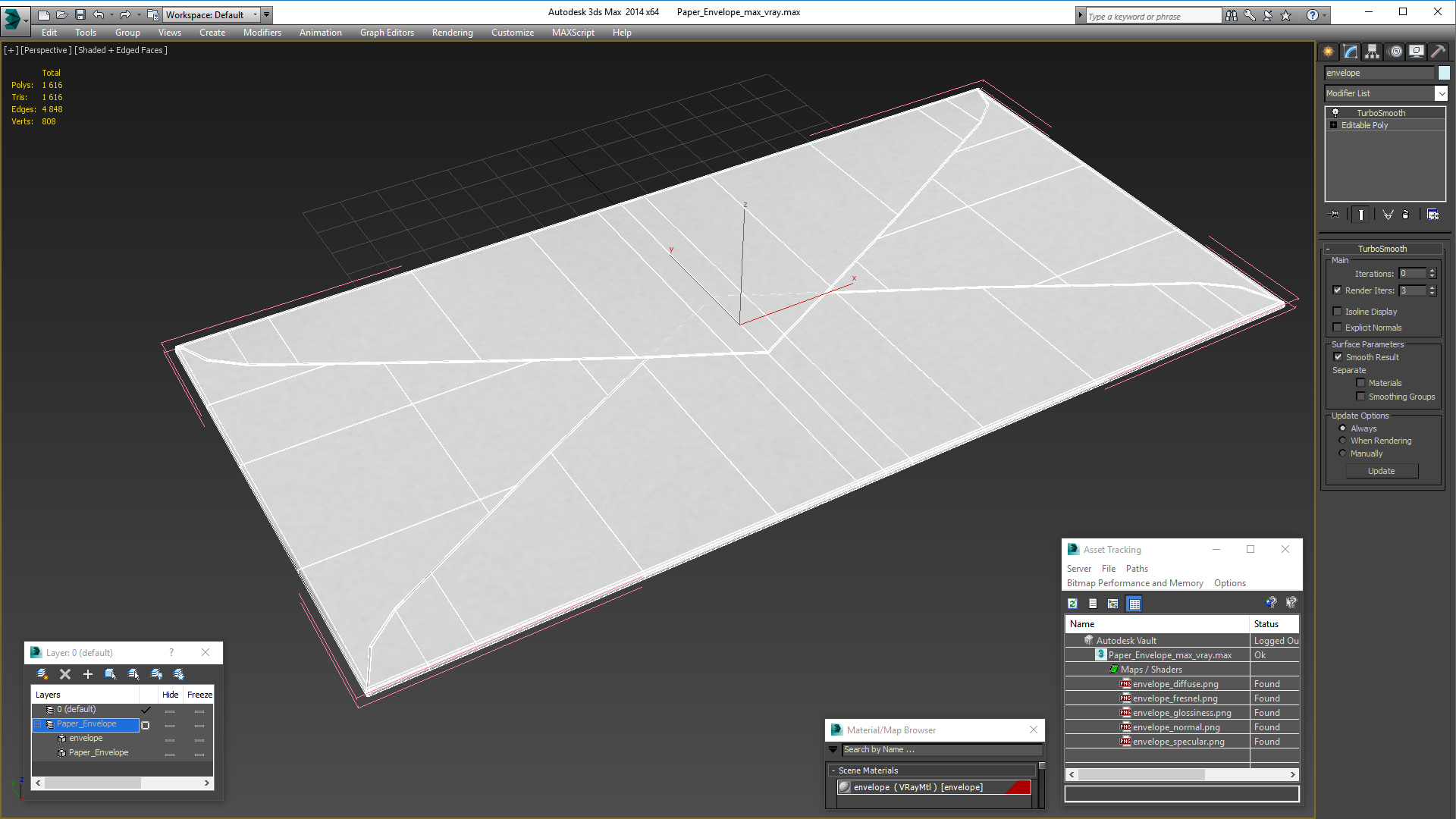 Paper Envelope 3D model