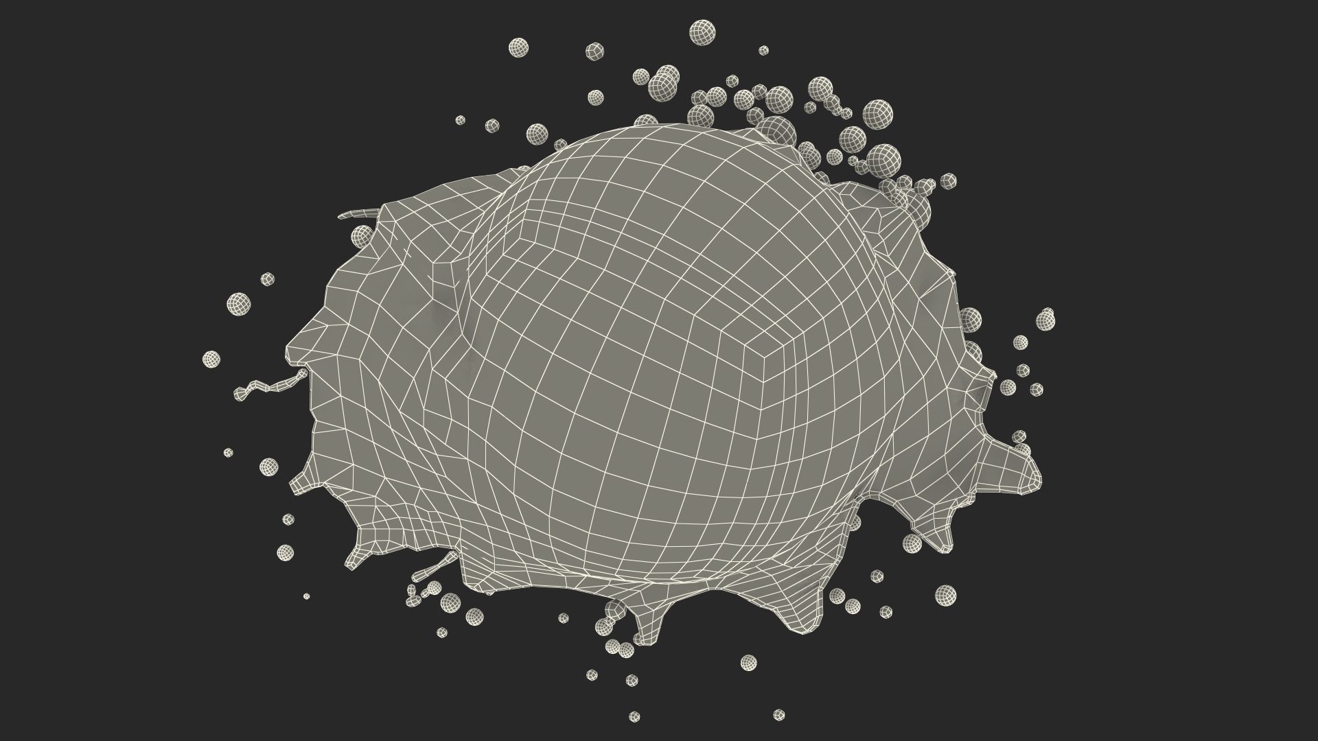3D model Soap Bubble Burst Stage 6