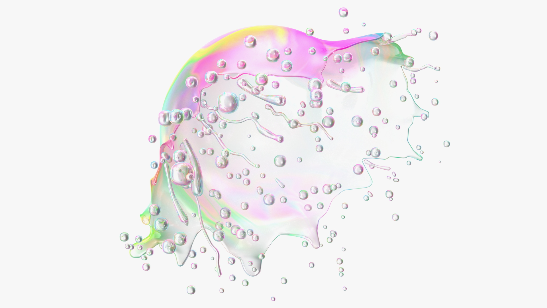 3D model Soap Bubble Burst Stage 6