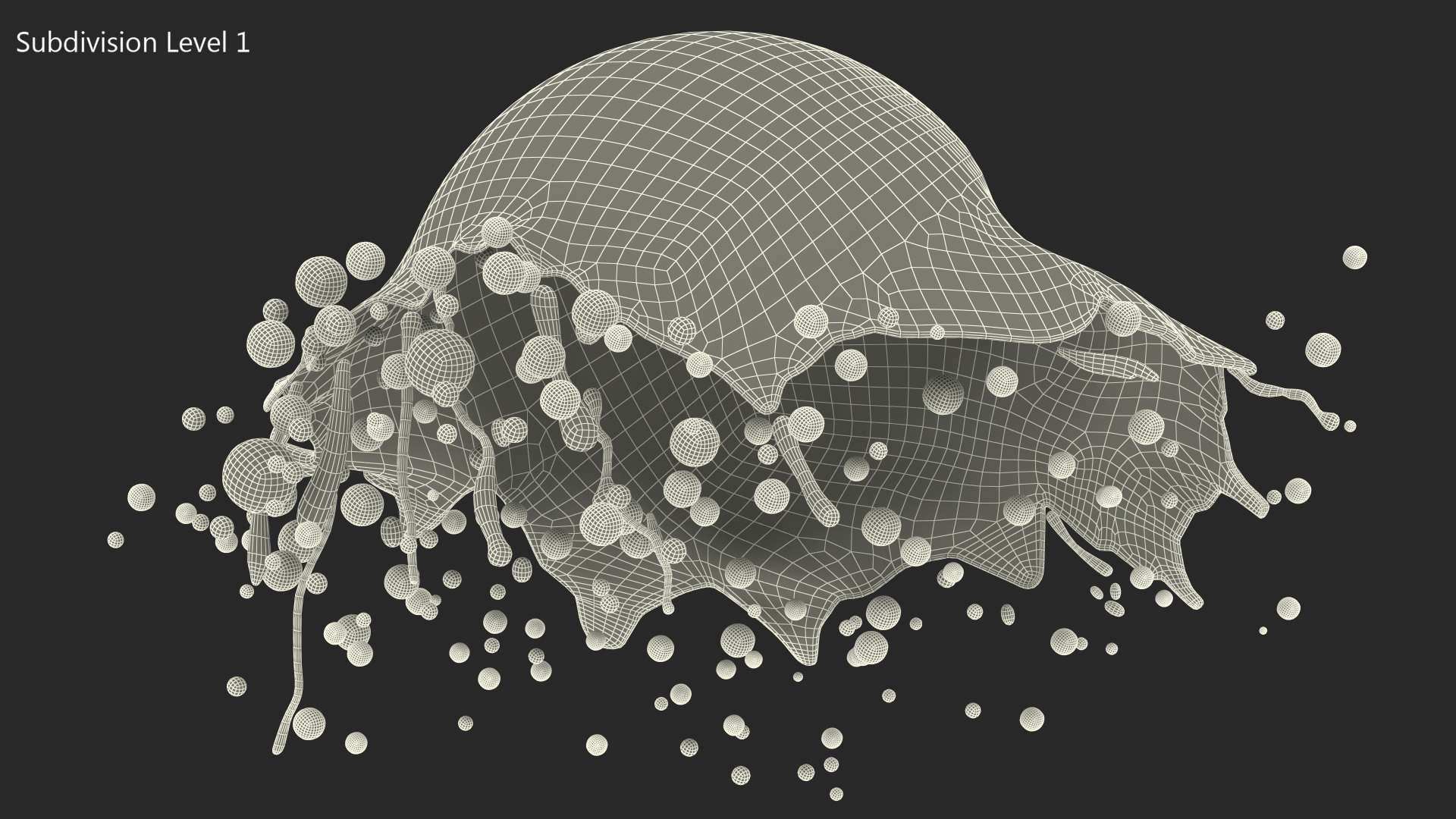 3D model Soap Bubble Burst Stage 6