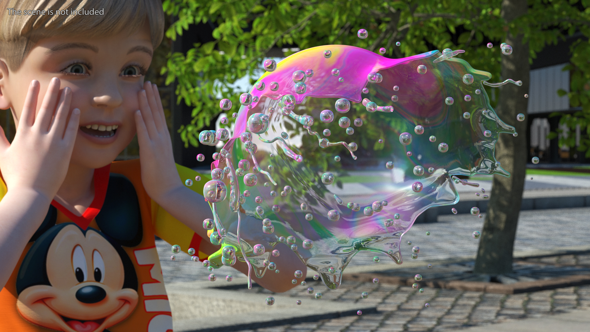 3D model Soap Bubble Burst Stage 6