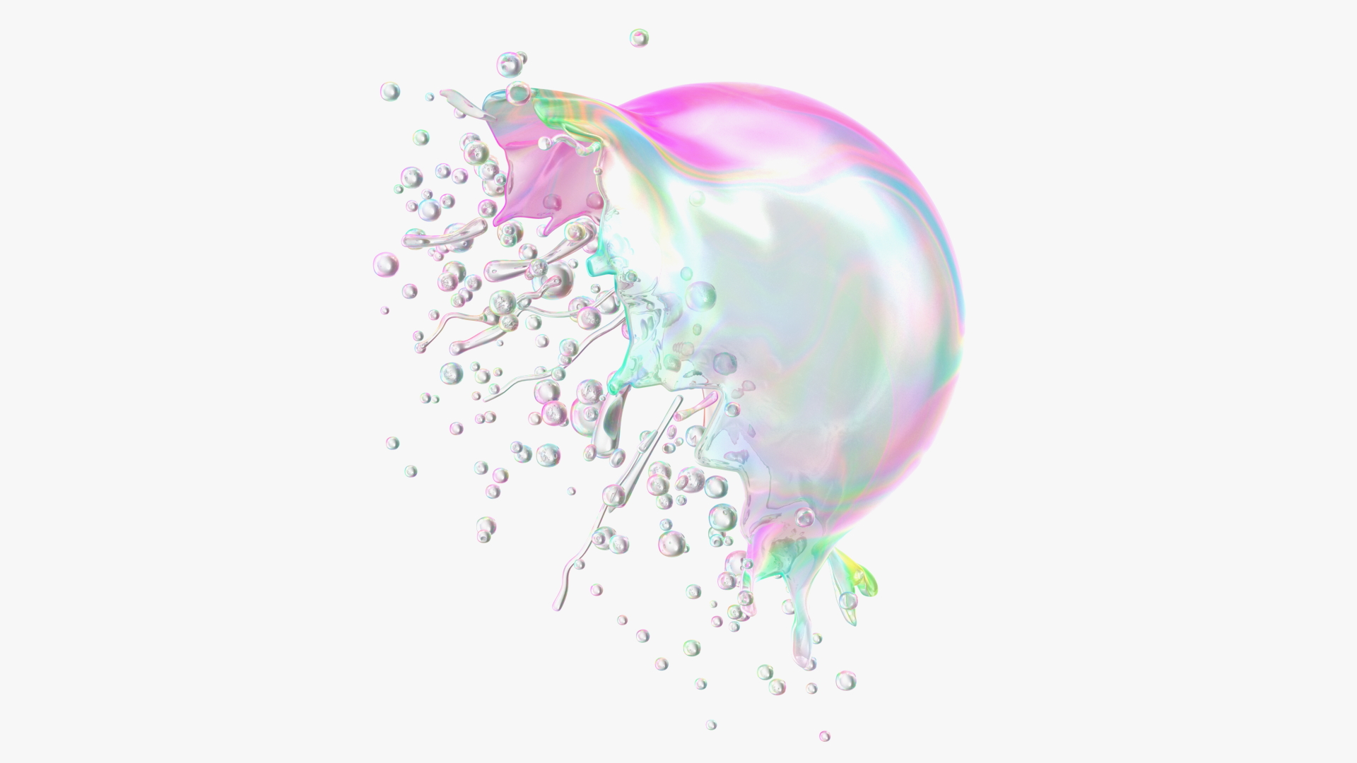 3D model Soap Bubble Burst Stage 6