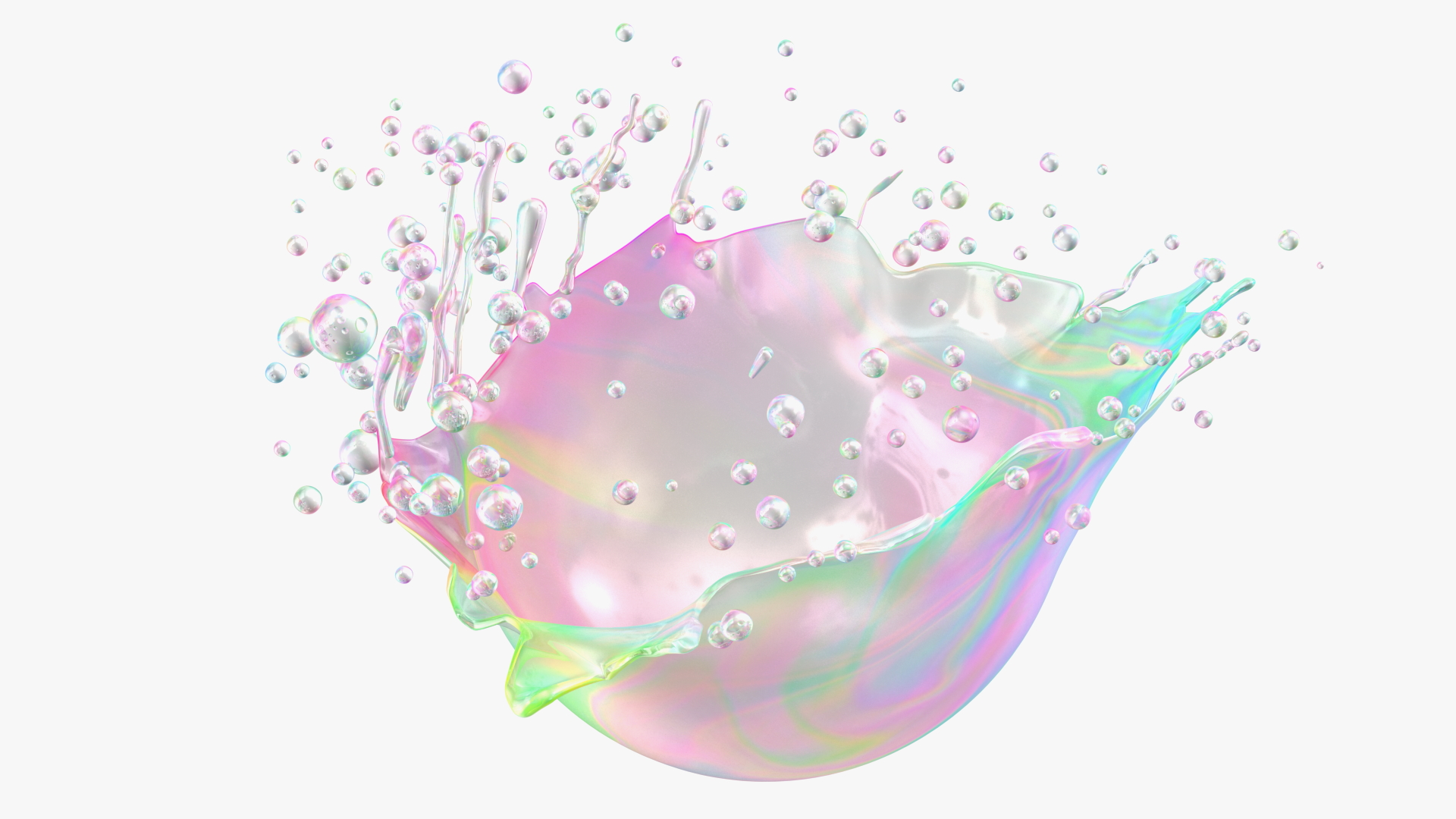 3D model Soap Bubble Burst Stage 6
