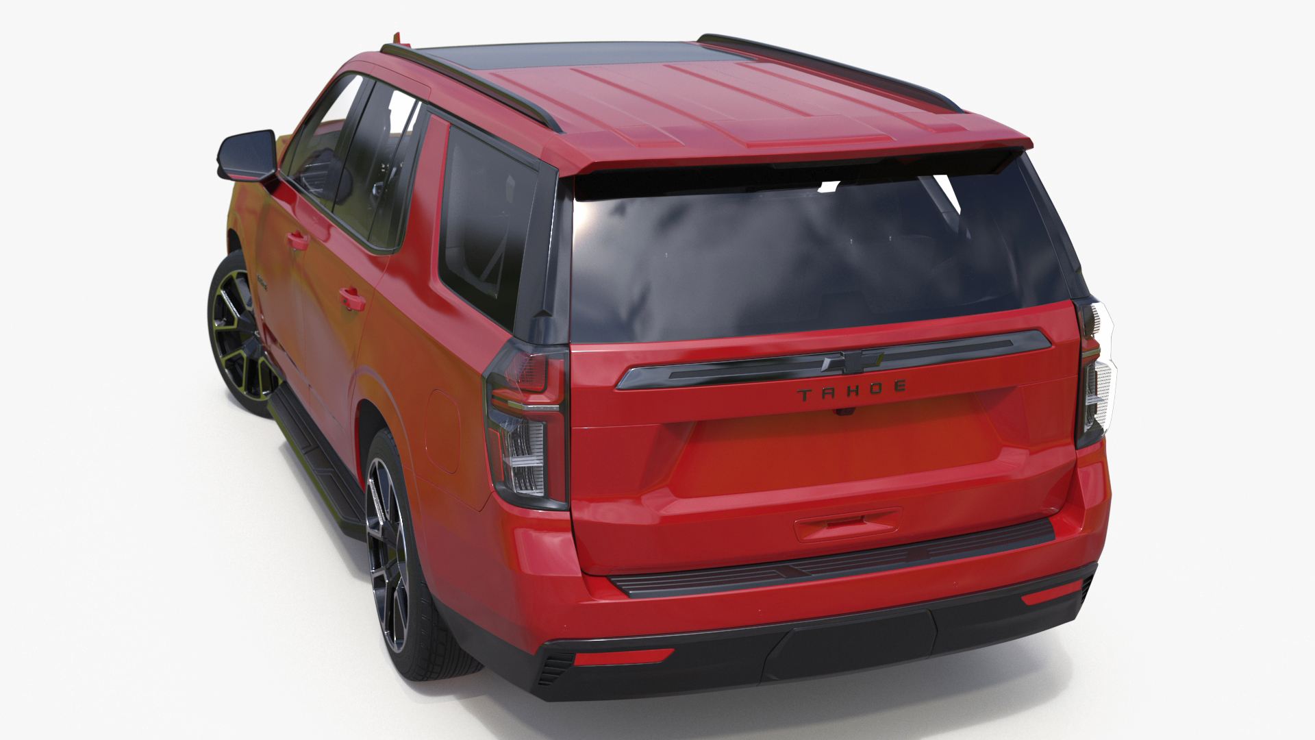 3D model Red SUV Chevrolet Tahoe 2024 Rigged