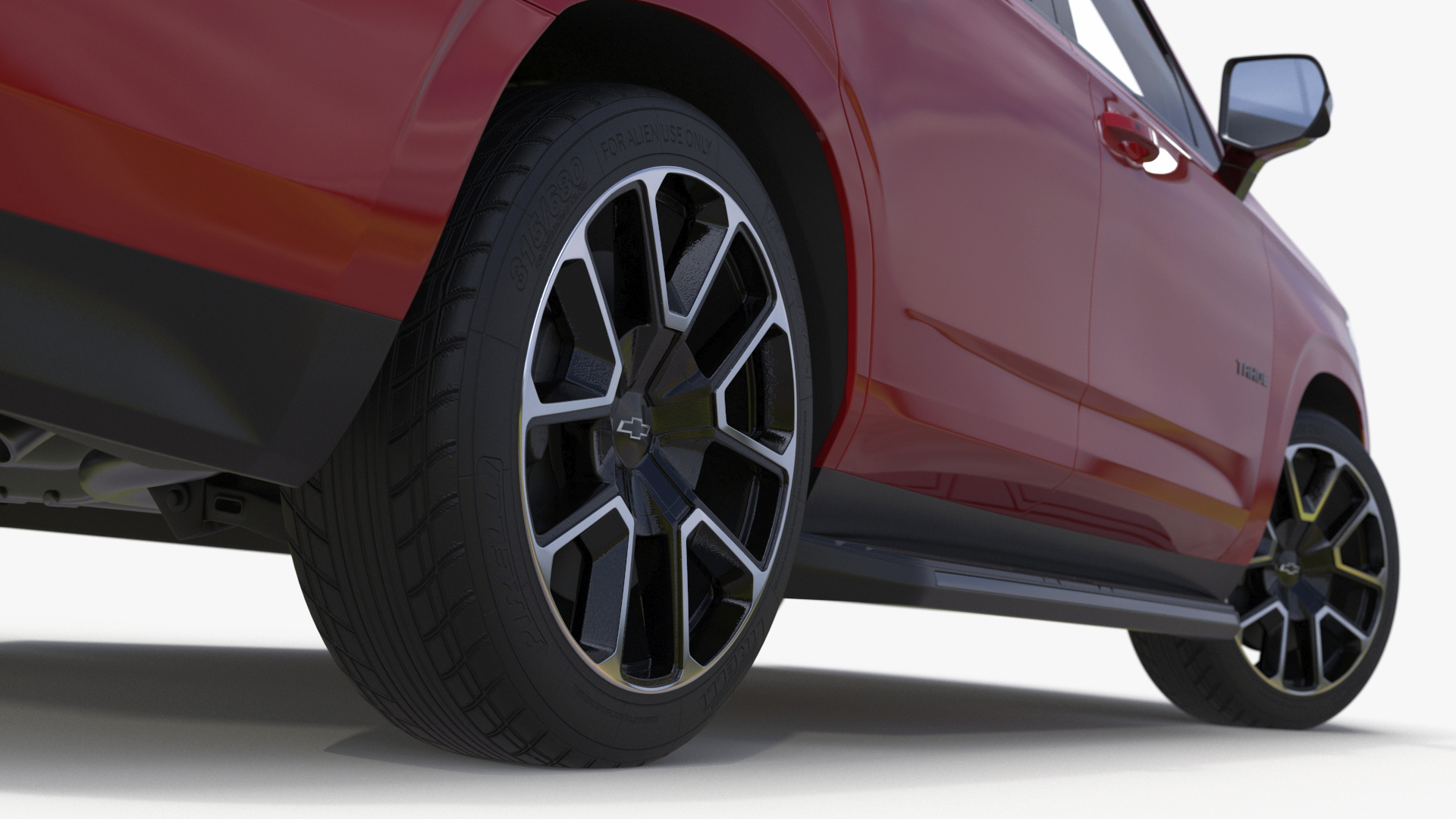 3D model Red SUV Chevrolet Tahoe 2024 Rigged
