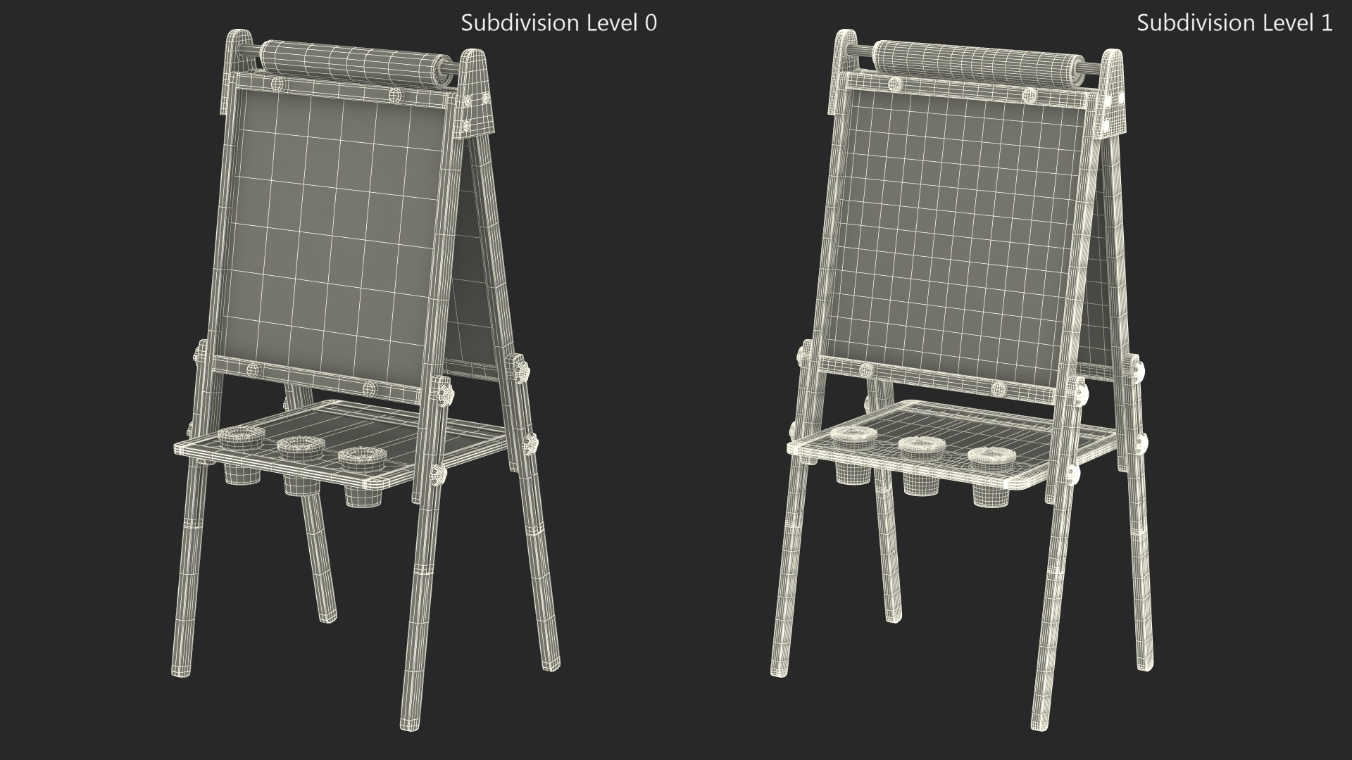 3D Kids Easel with Paper Roll