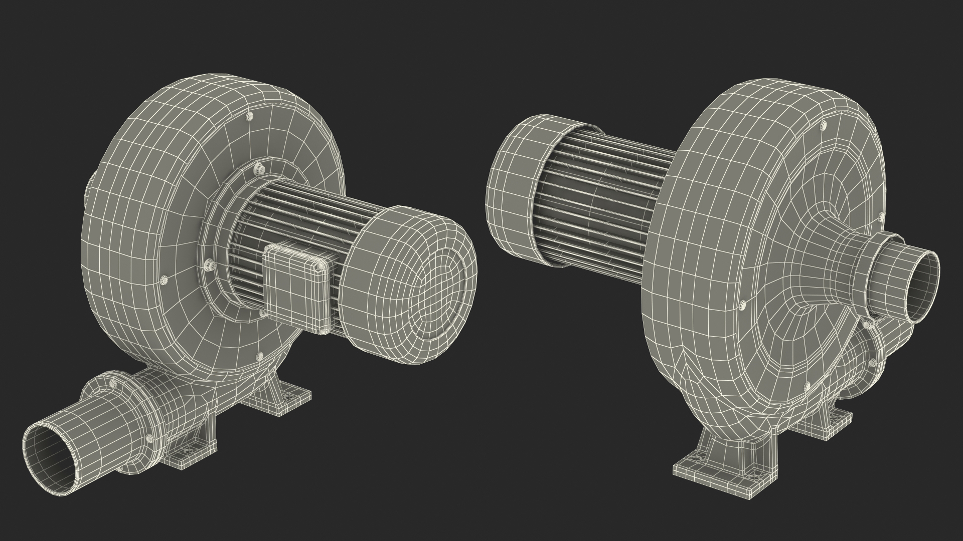 3D Turbine Air Blower model