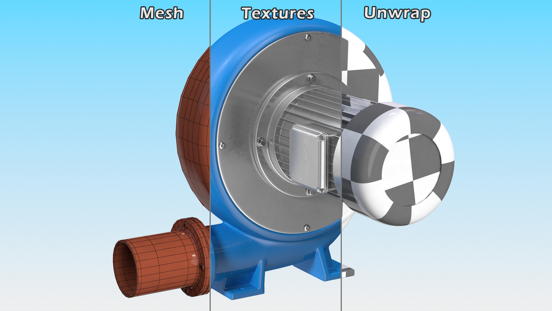 3D Turbine Air Blower model