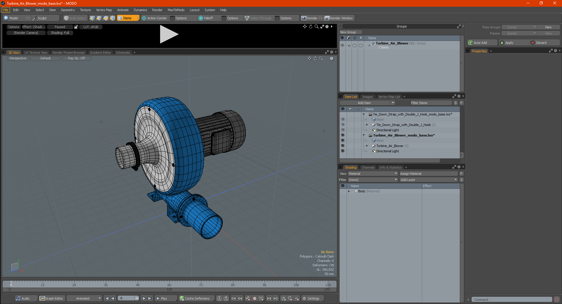 3D Turbine Air Blower model