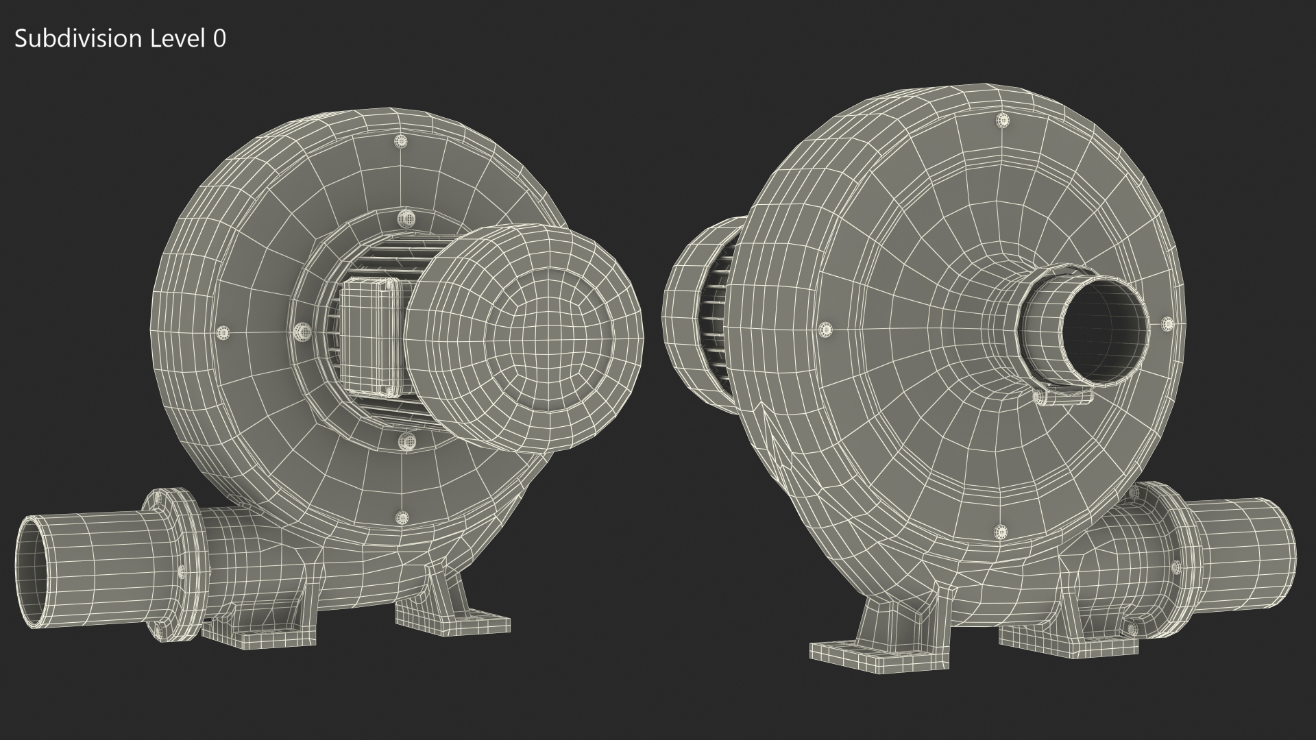 3D Turbine Air Blower model