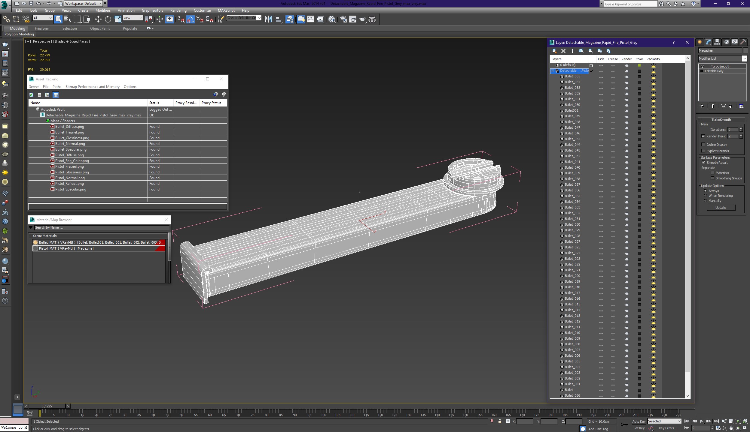 3D model Detachable Magazine Keltek P50