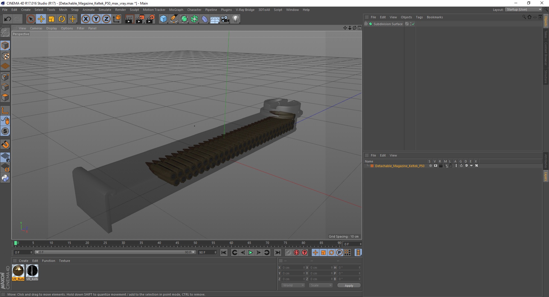 3D model Detachable Magazine Keltek P50