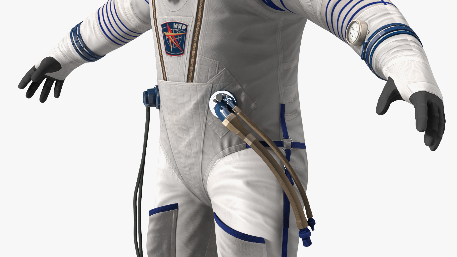 3D Astronaut Wears a Russian Sokol Suit KV2 Rigged for Maya