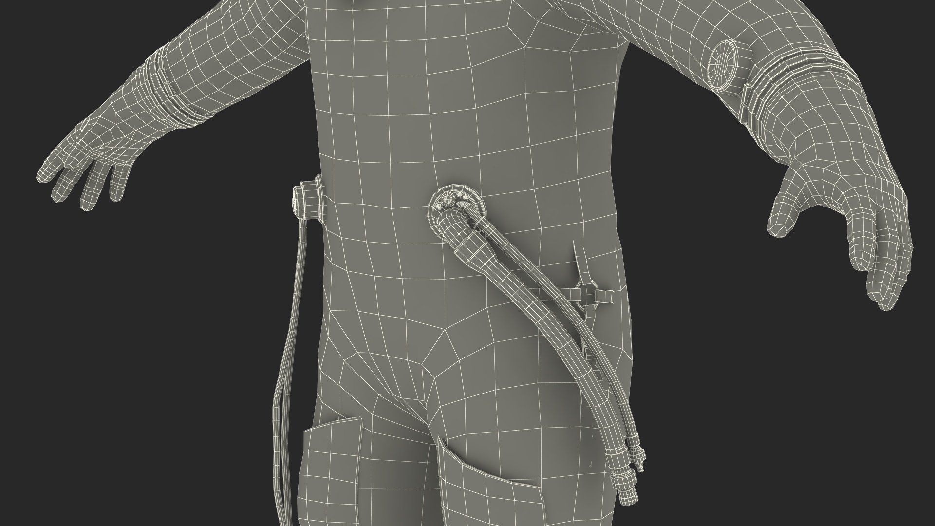 3D Astronaut Wears a Russian Sokol Suit KV2 Rigged for Maya