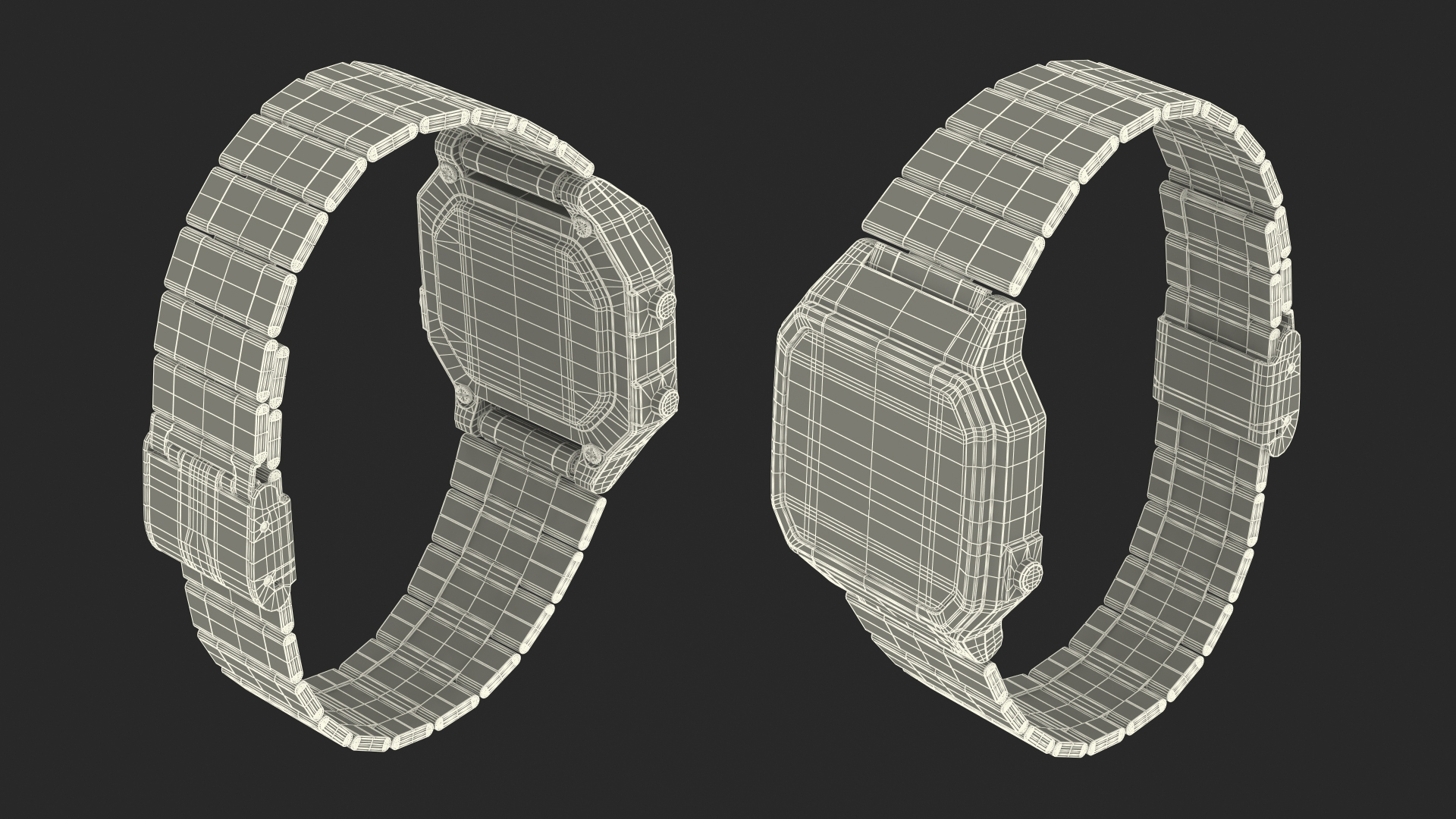 3D Golden Electronic Watch Generic