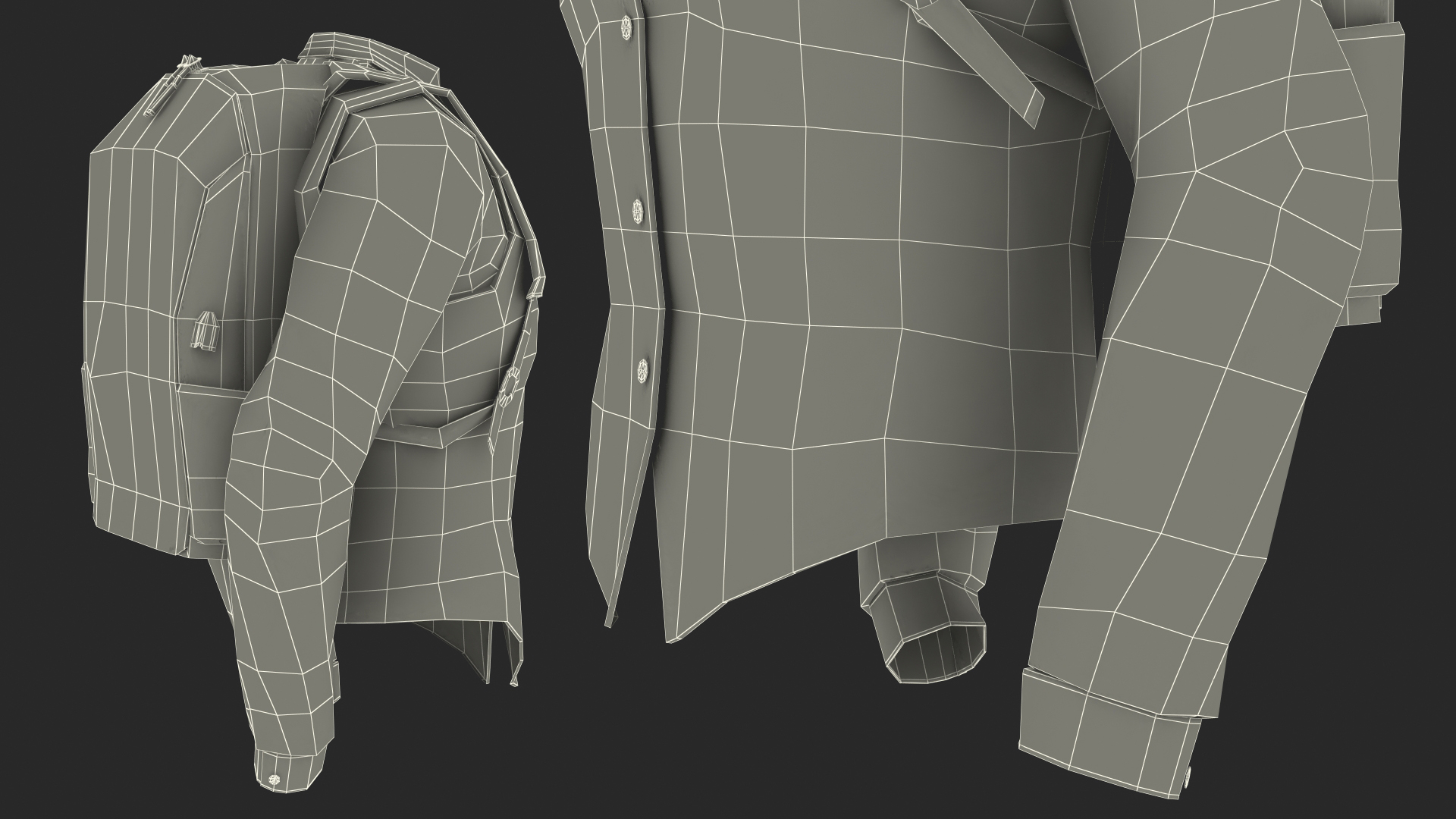 3D model School Vest with Bag