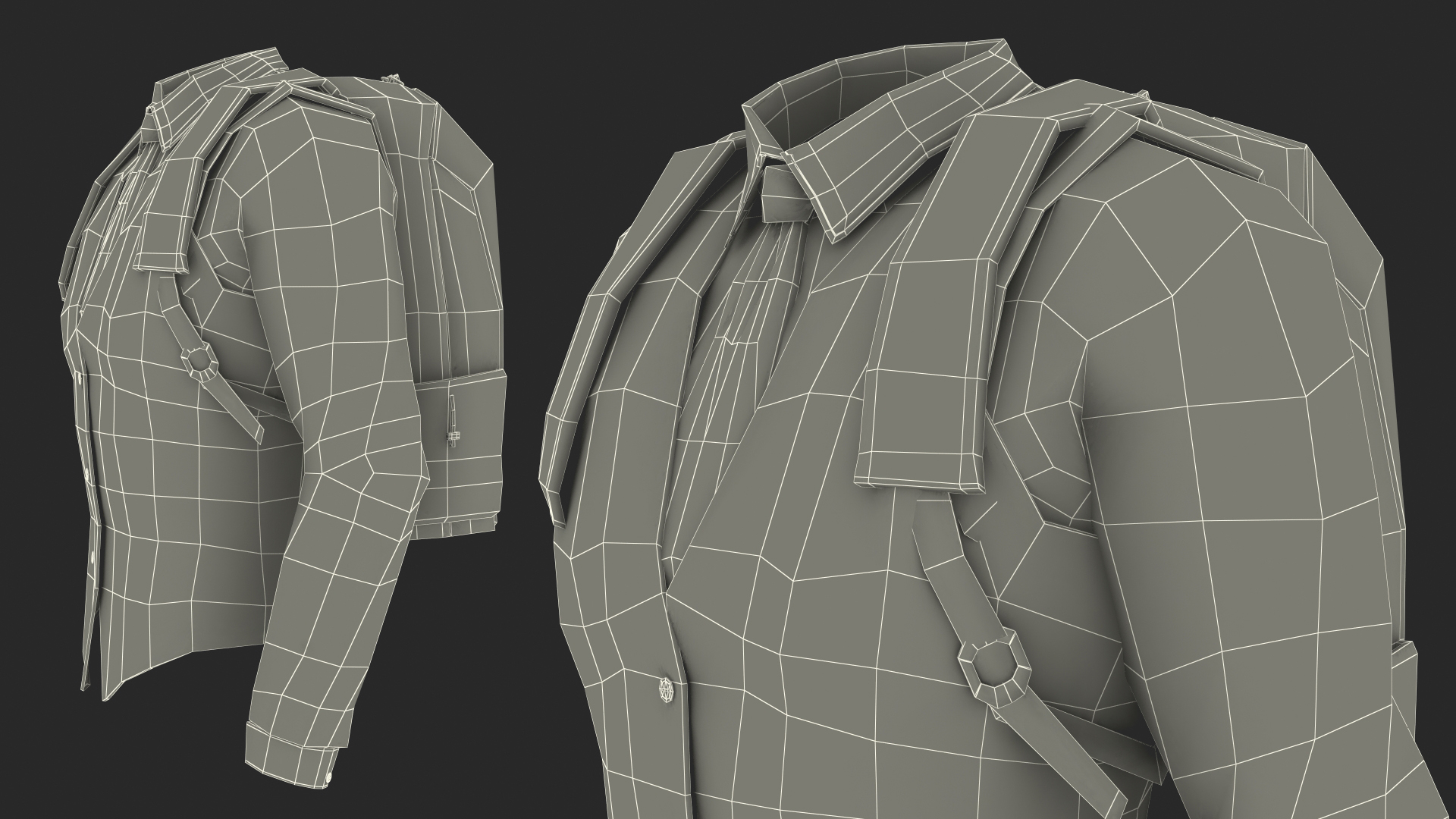 3D model School Vest with Bag
