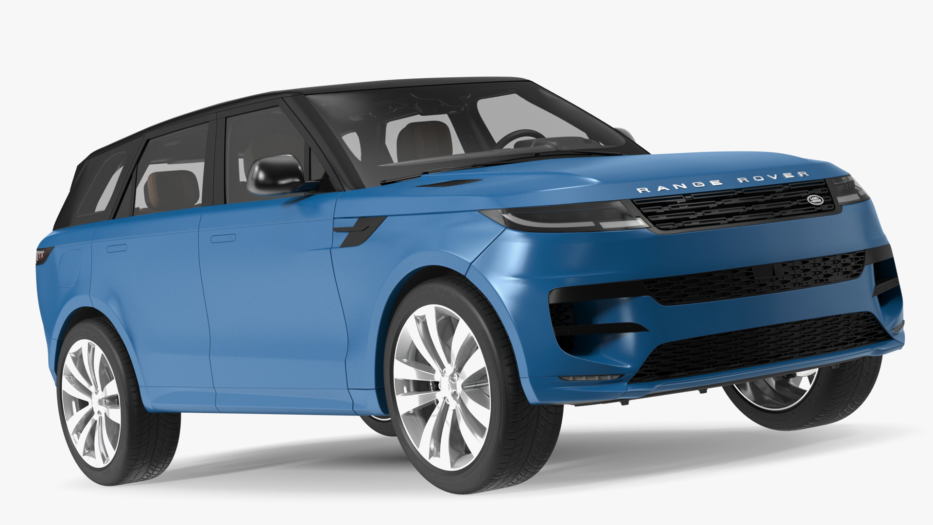 Land Rover Range Rover Sport 2023 Blue Rigged for Cinema 4D 3D model