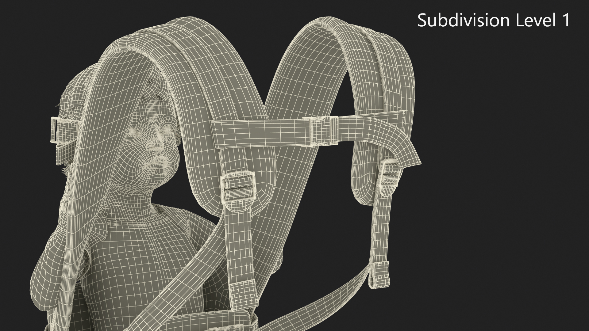 3D model Toddler in Convertible Baby Carrier