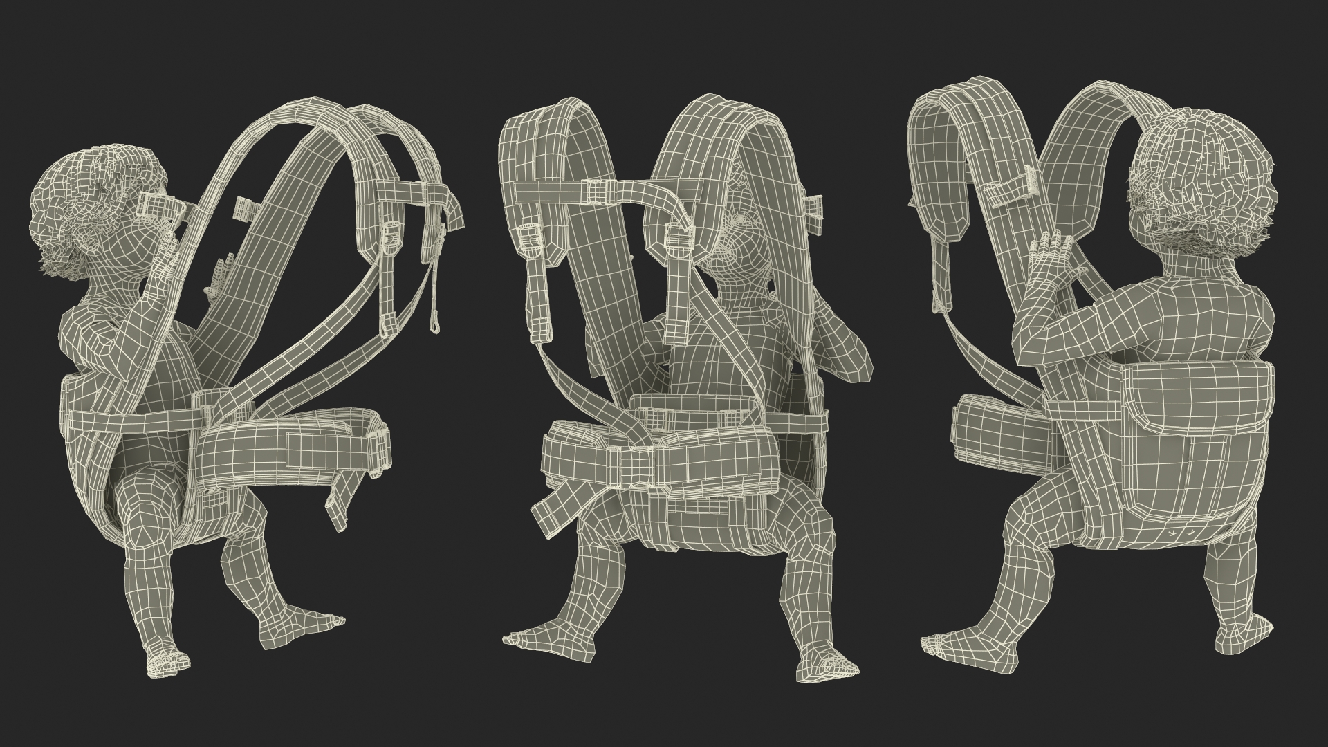 3D model Toddler in Convertible Baby Carrier