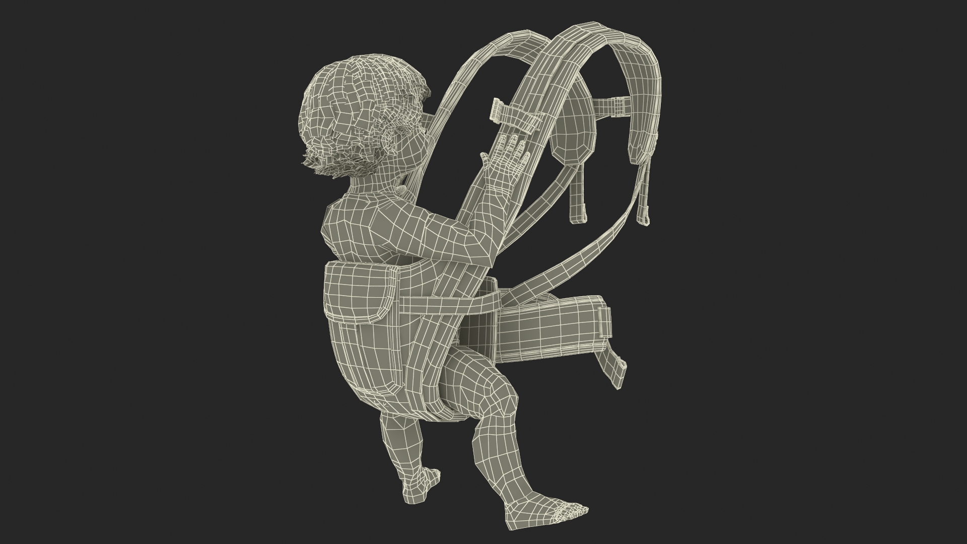 3D model Toddler in Convertible Baby Carrier