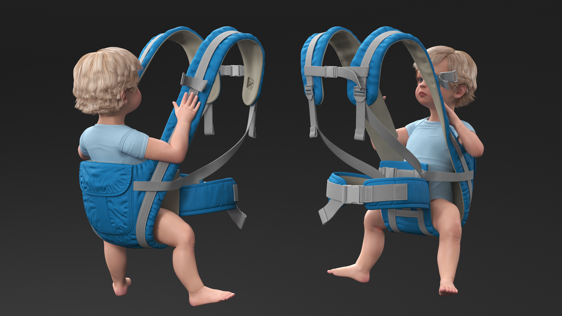 3D model Toddler in Convertible Baby Carrier