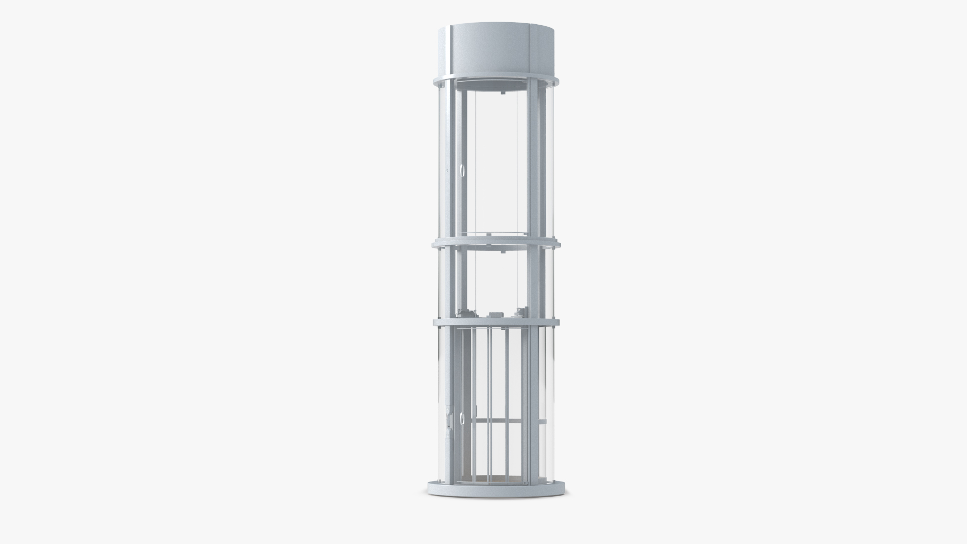 3D Vuelift Glass Elevator White model