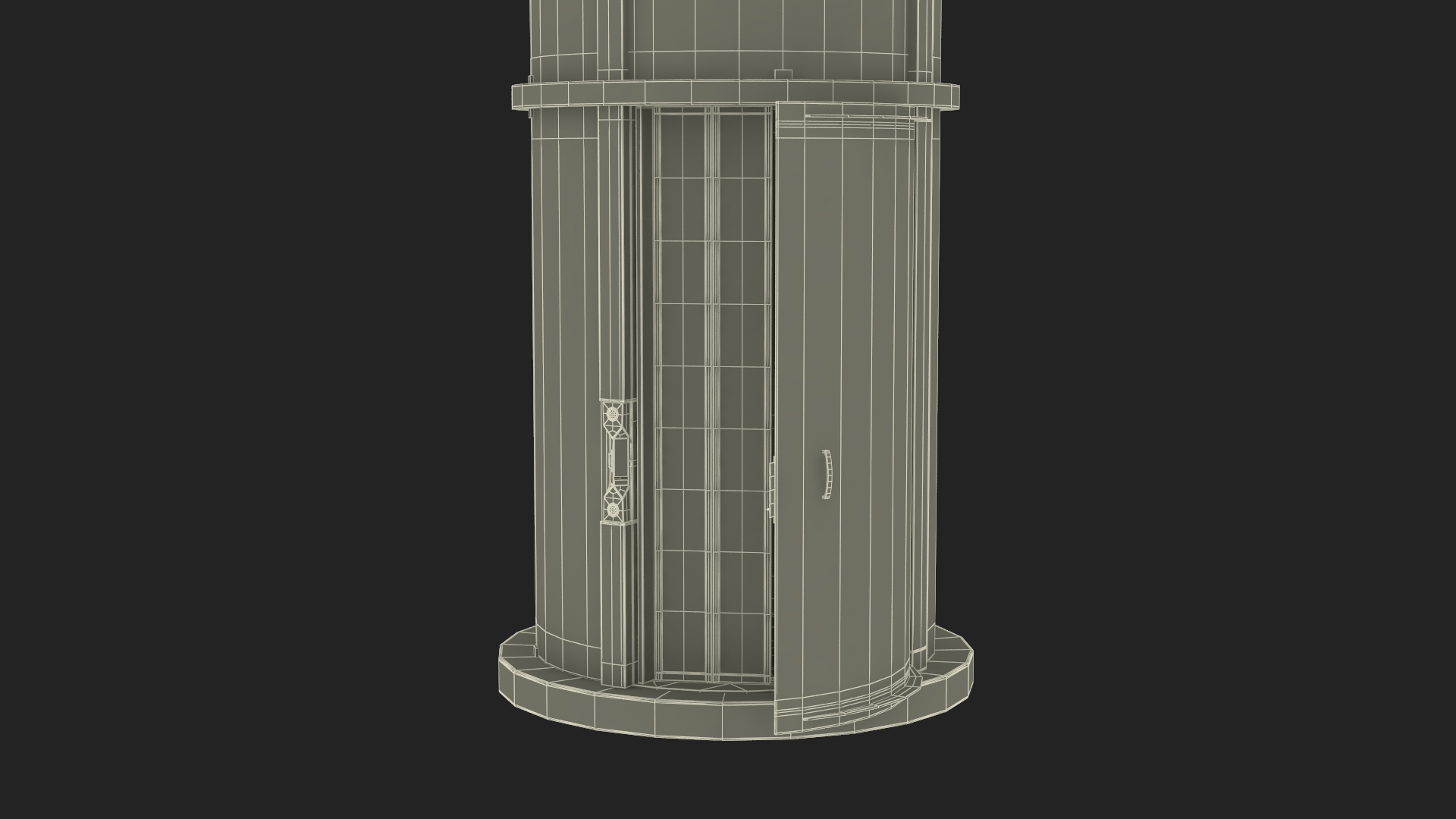 3D Vuelift Glass Elevator White model