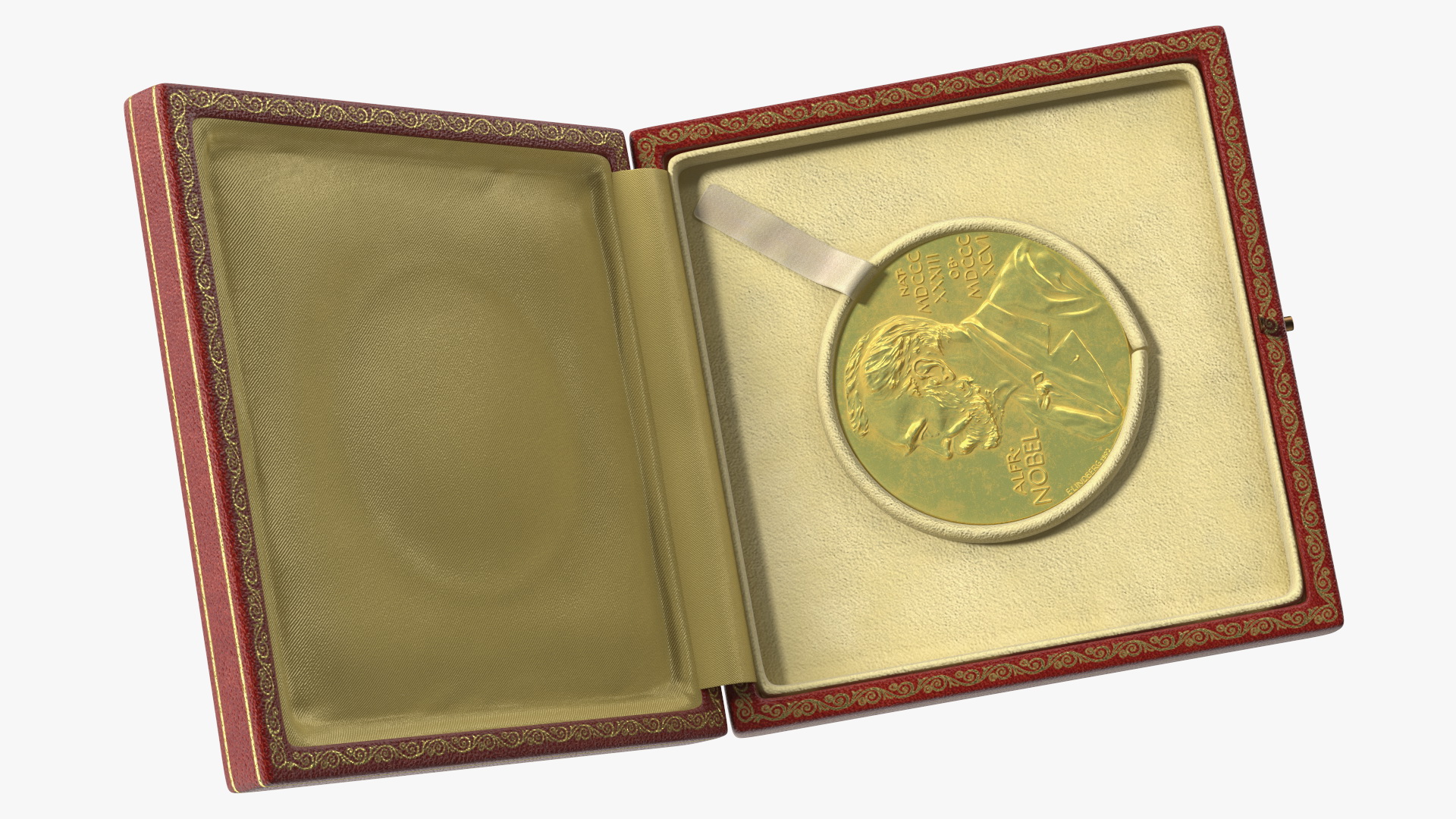 3D Nobel Prize with Box for Physics and Chemistry