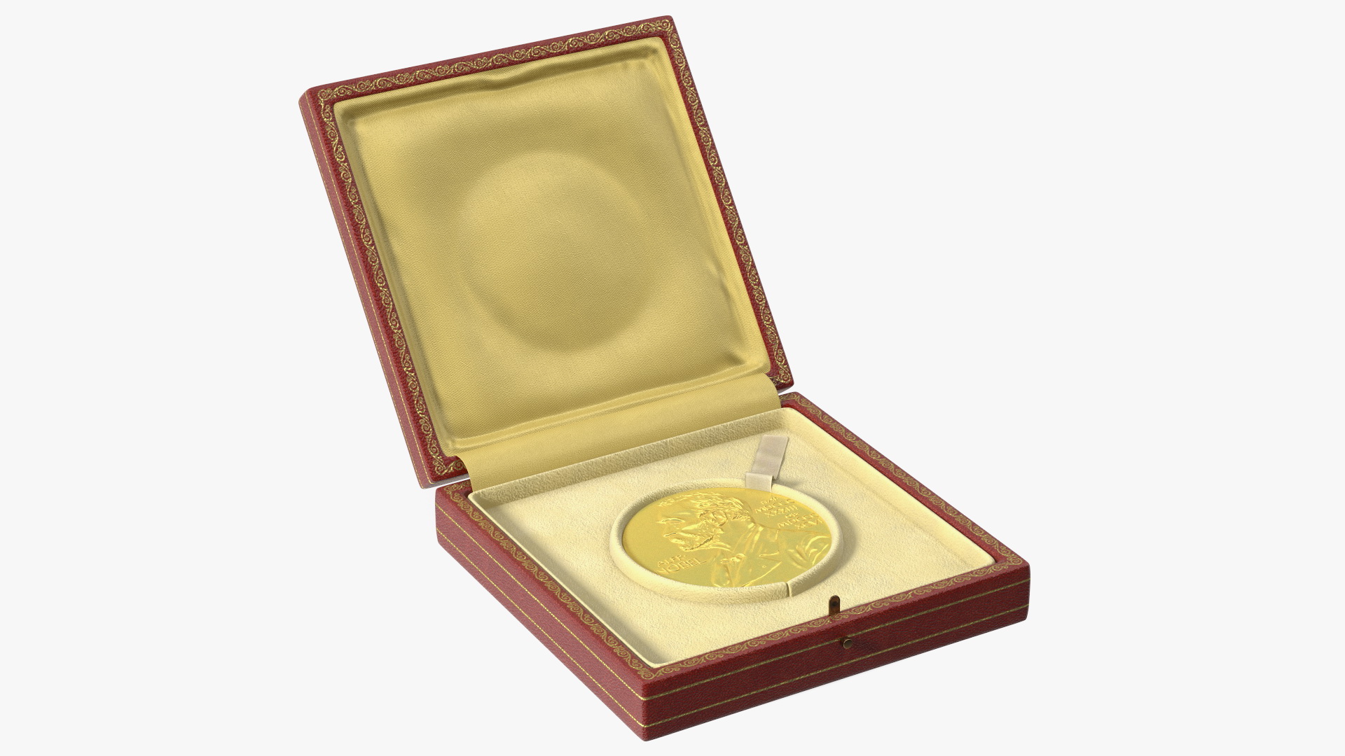 3D Nobel Prize with Box for Physics and Chemistry