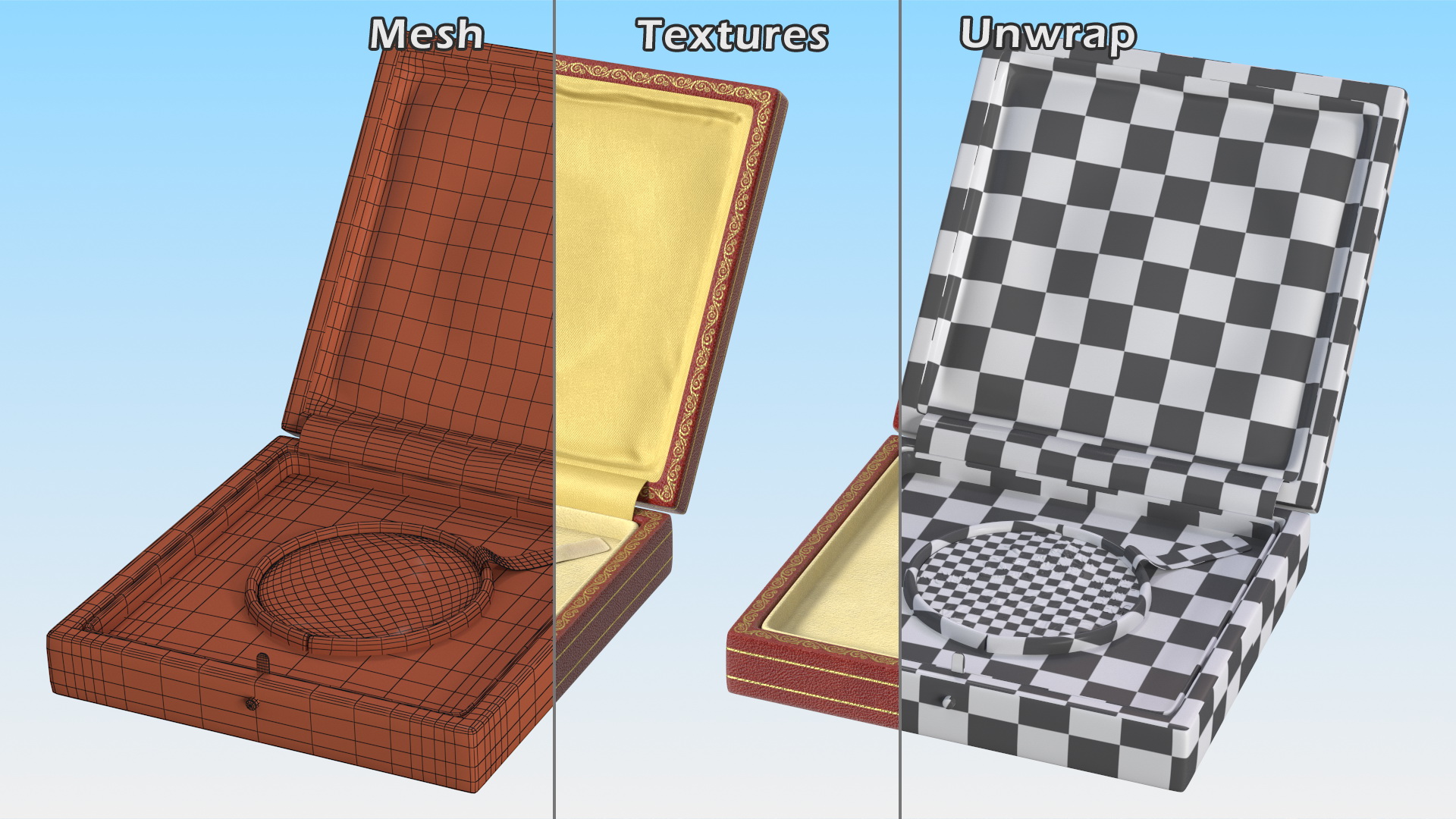 3D Nobel Prize with Box for Physics and Chemistry