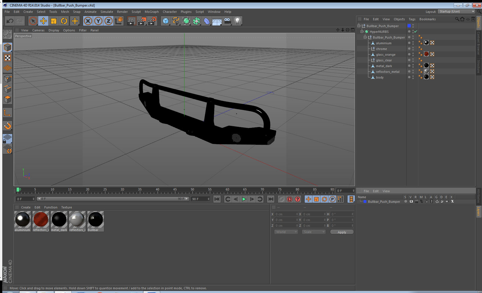 Bullbar Push Bumper 3D model