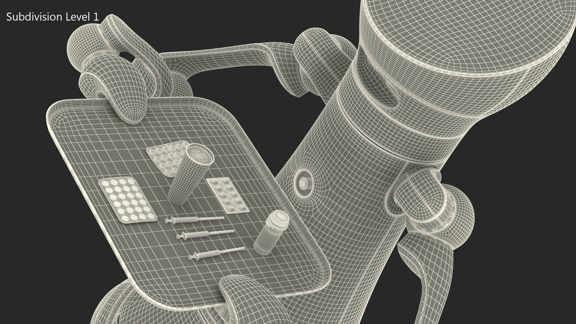 Careobot 4 with Medicine 3D model
