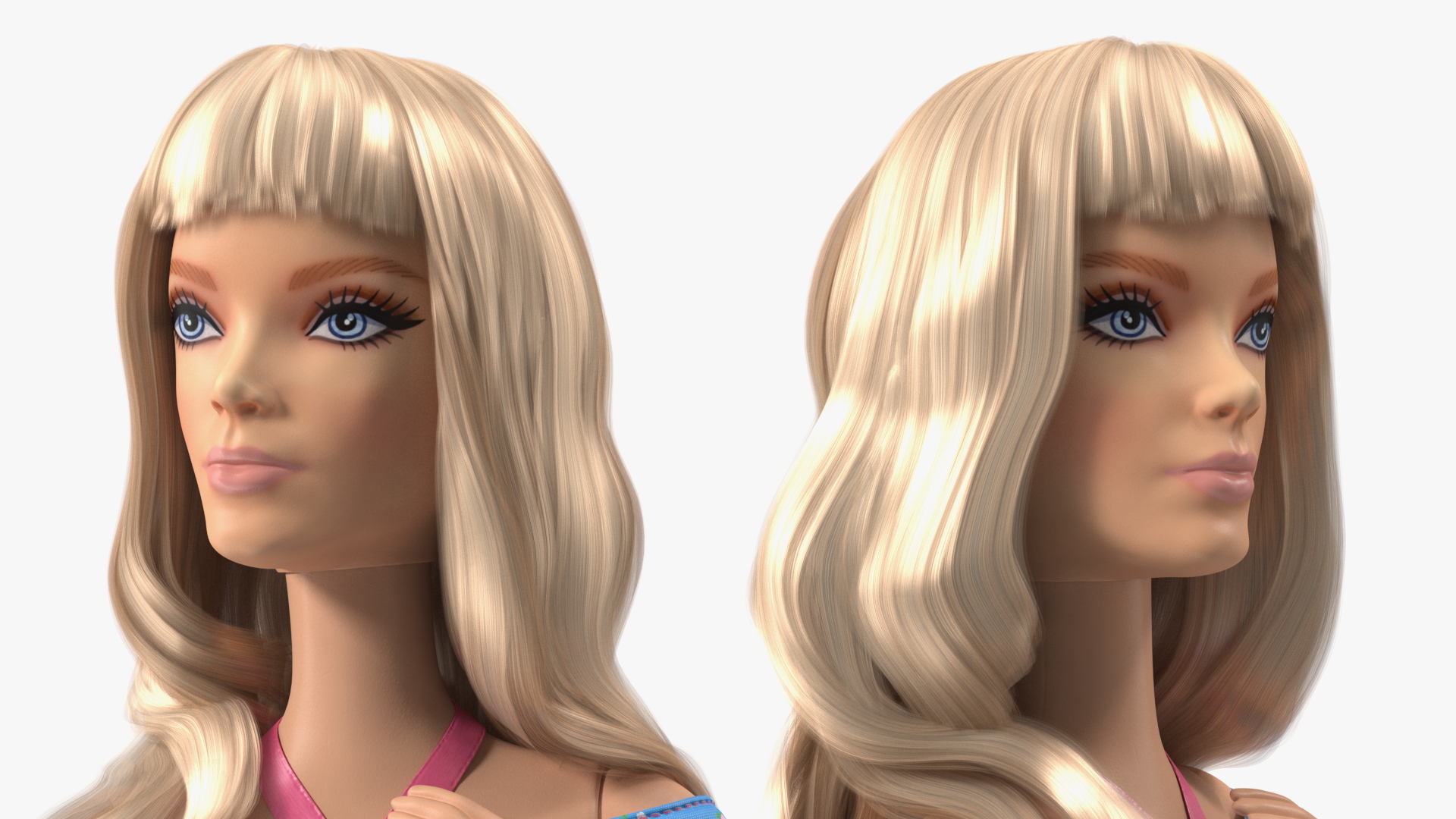 3D Barbie Doll Jeans Style model
