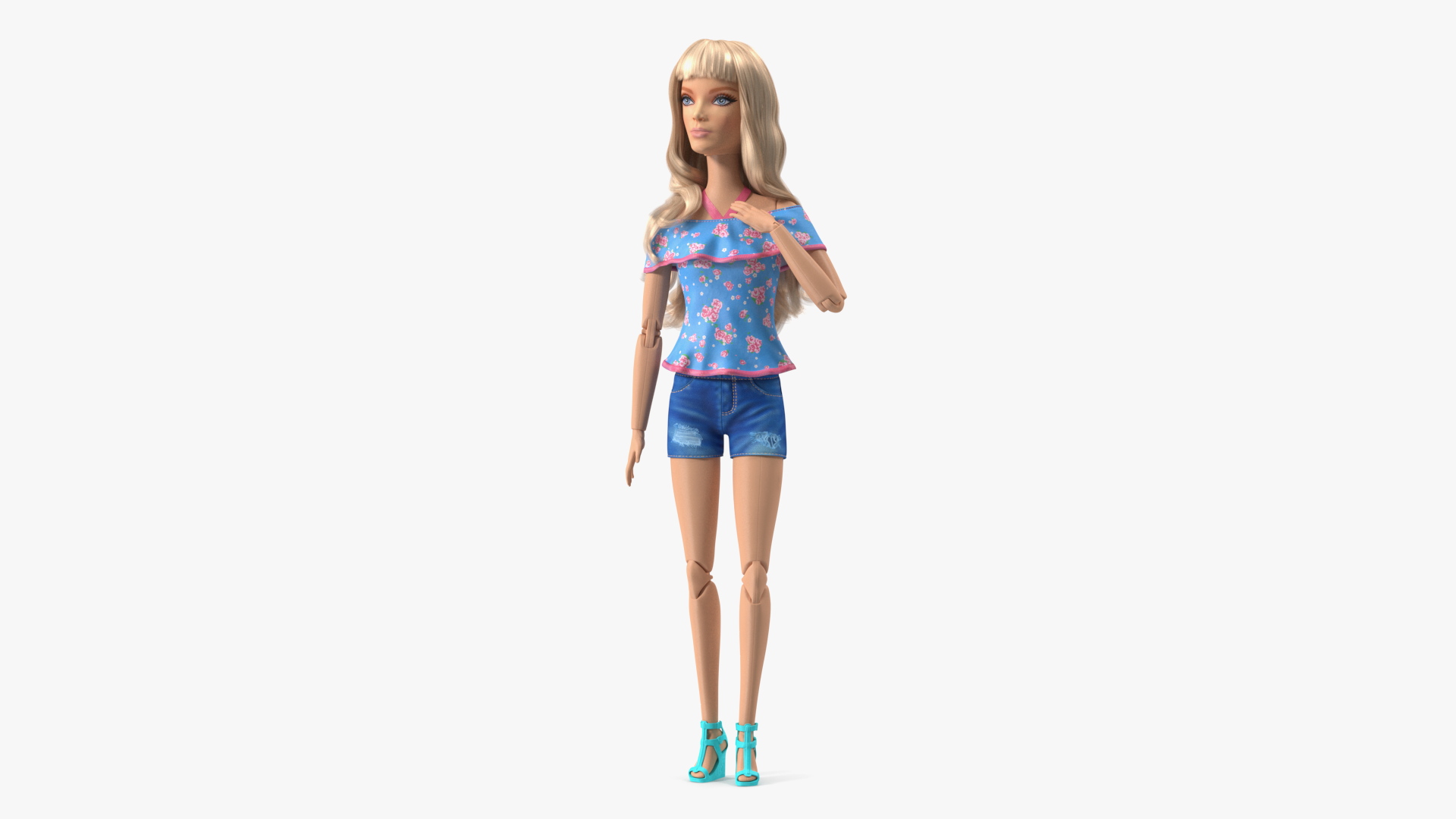 3D Barbie Doll Jeans Style model