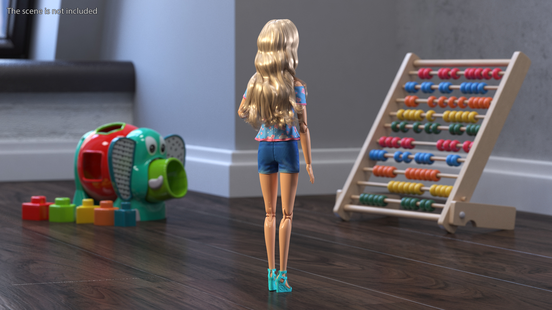 3D Barbie Doll Jeans Style model