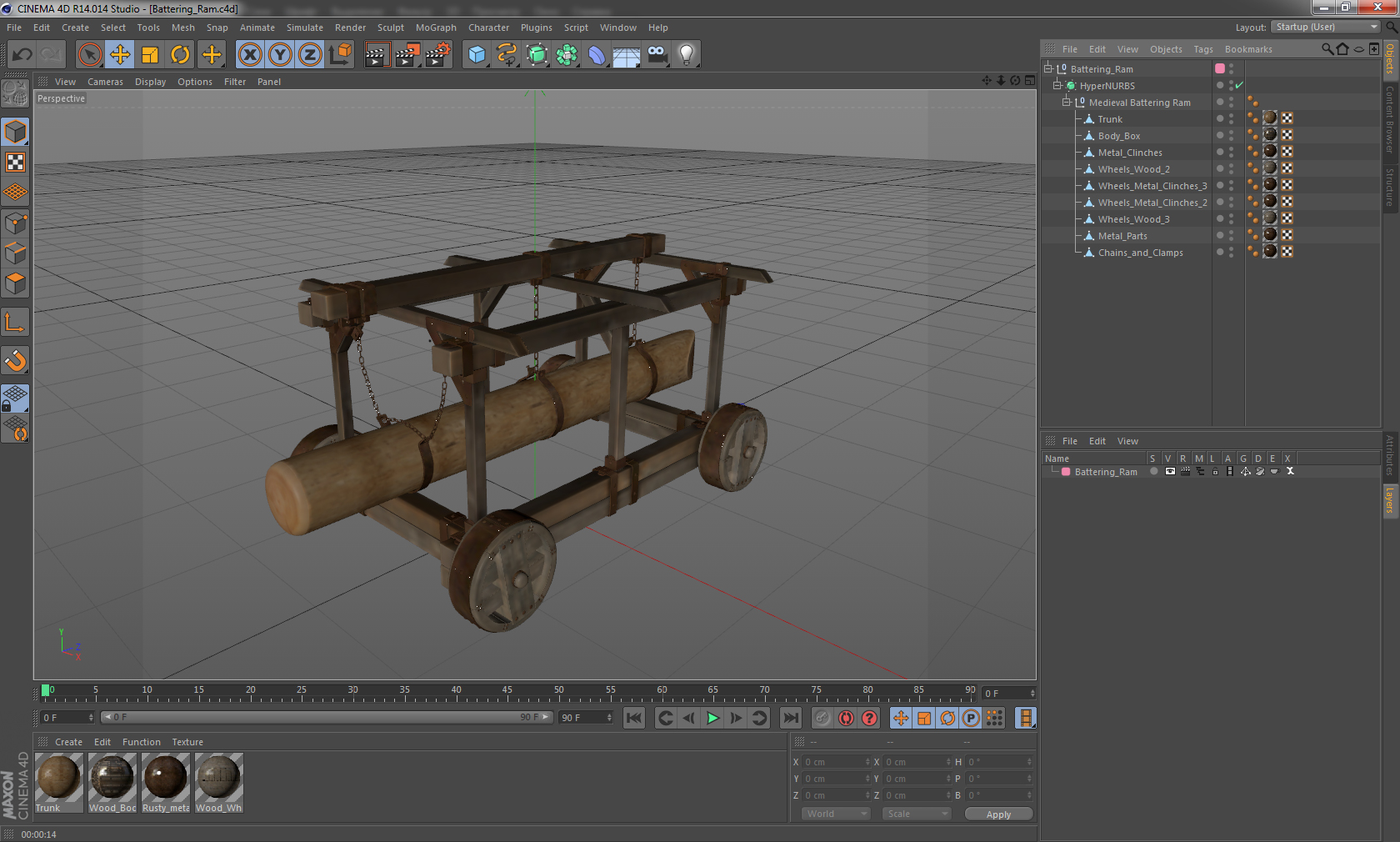 3D Battering Ram model
