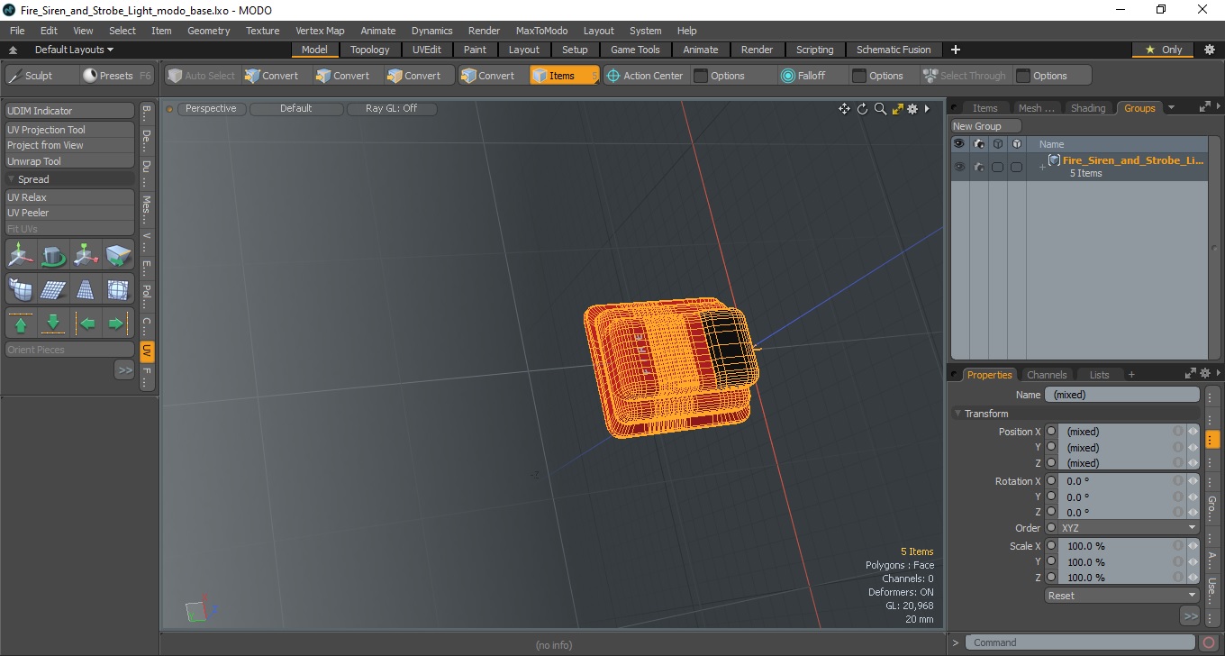 Fire Siren and Strobe Light 3D