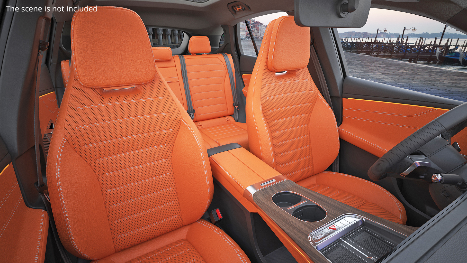 Contoured Vehicle Driver Seat Brown, view 2