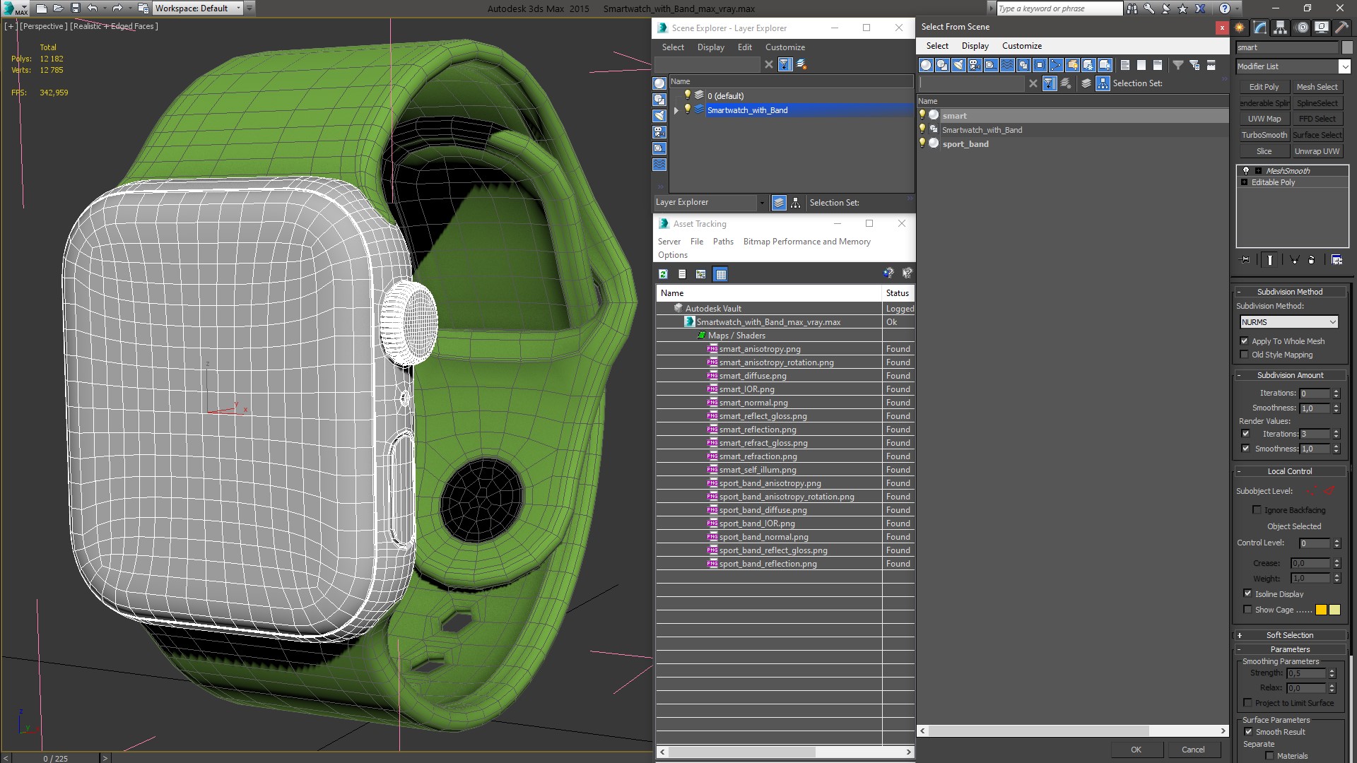 3D model Smartwatch with Band