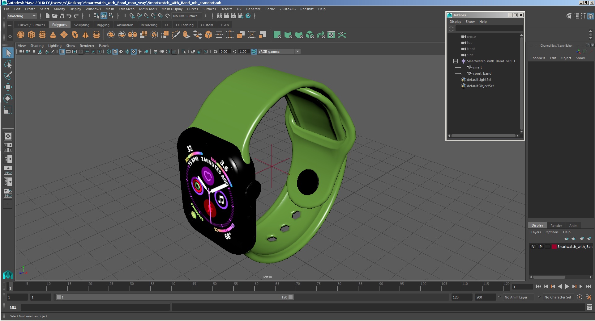 3D model Smartwatch with Band