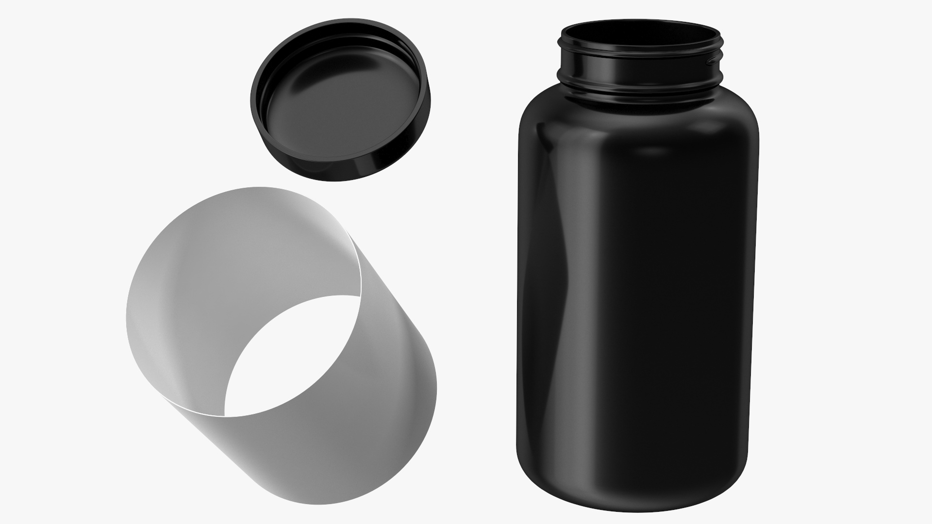 Omega3 Plastic Jar Blank 3D model