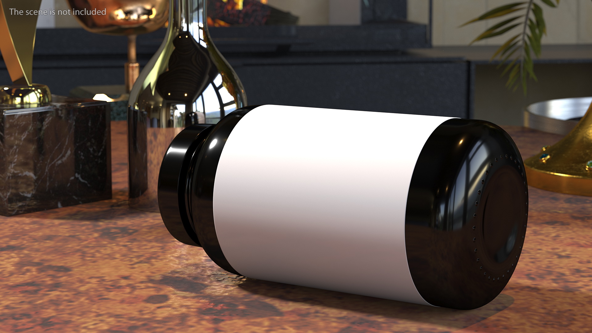Omega3 Plastic Jar Blank 3D model